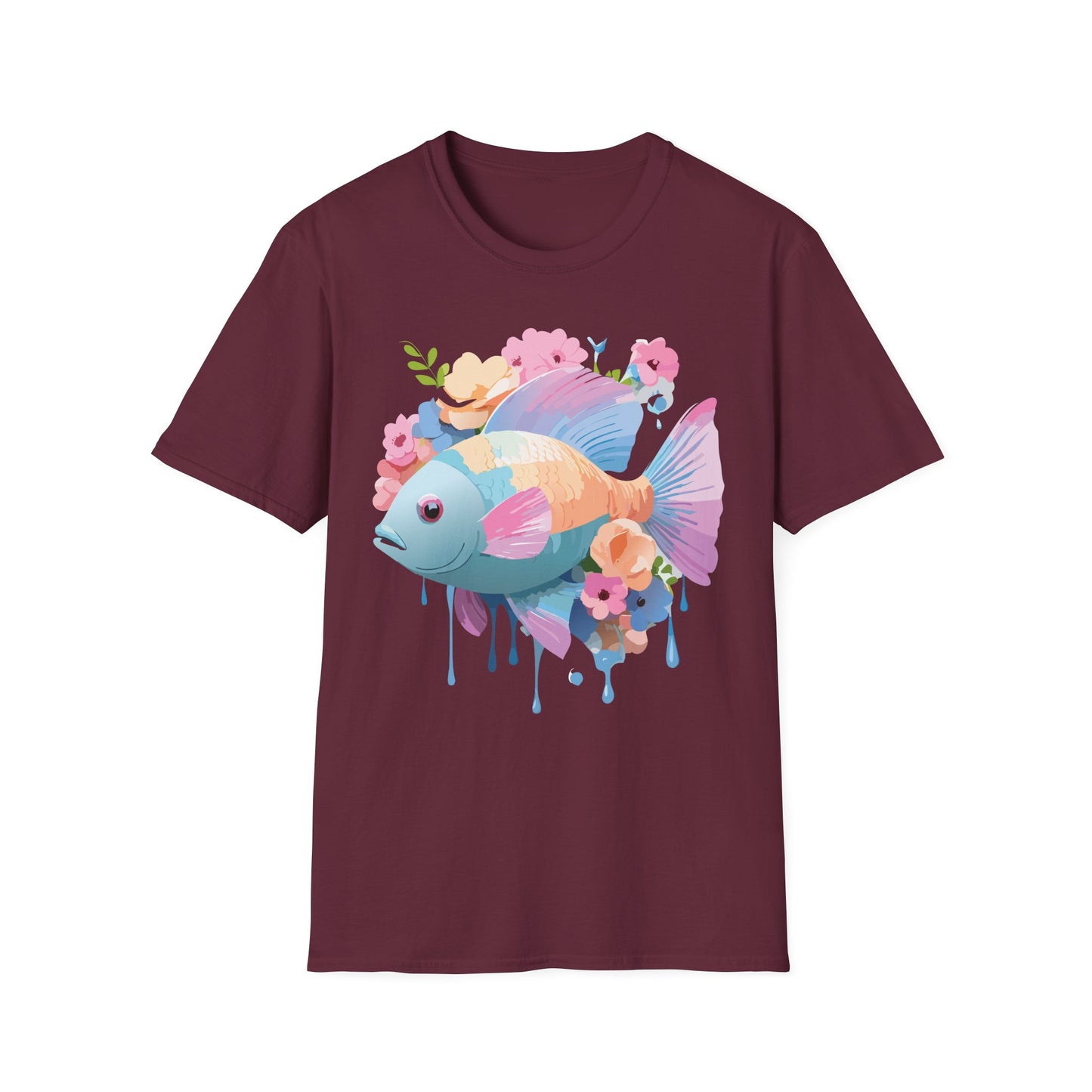 Fish Art Design Shirt, T Shirt with Fish, Graphic Shirt, Tee Shirt with Graphic Design, Shirt with Fish Graphic Art