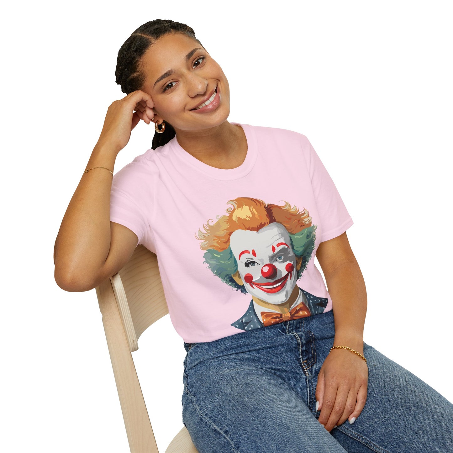 Clown Shirt, T Shirt with Clown, Funny Man Shirt, Tee Shirt with Funny Man, Circus Shirt, Shirt with Circus, Scary Man Shirt, Shirt with Scary Man
