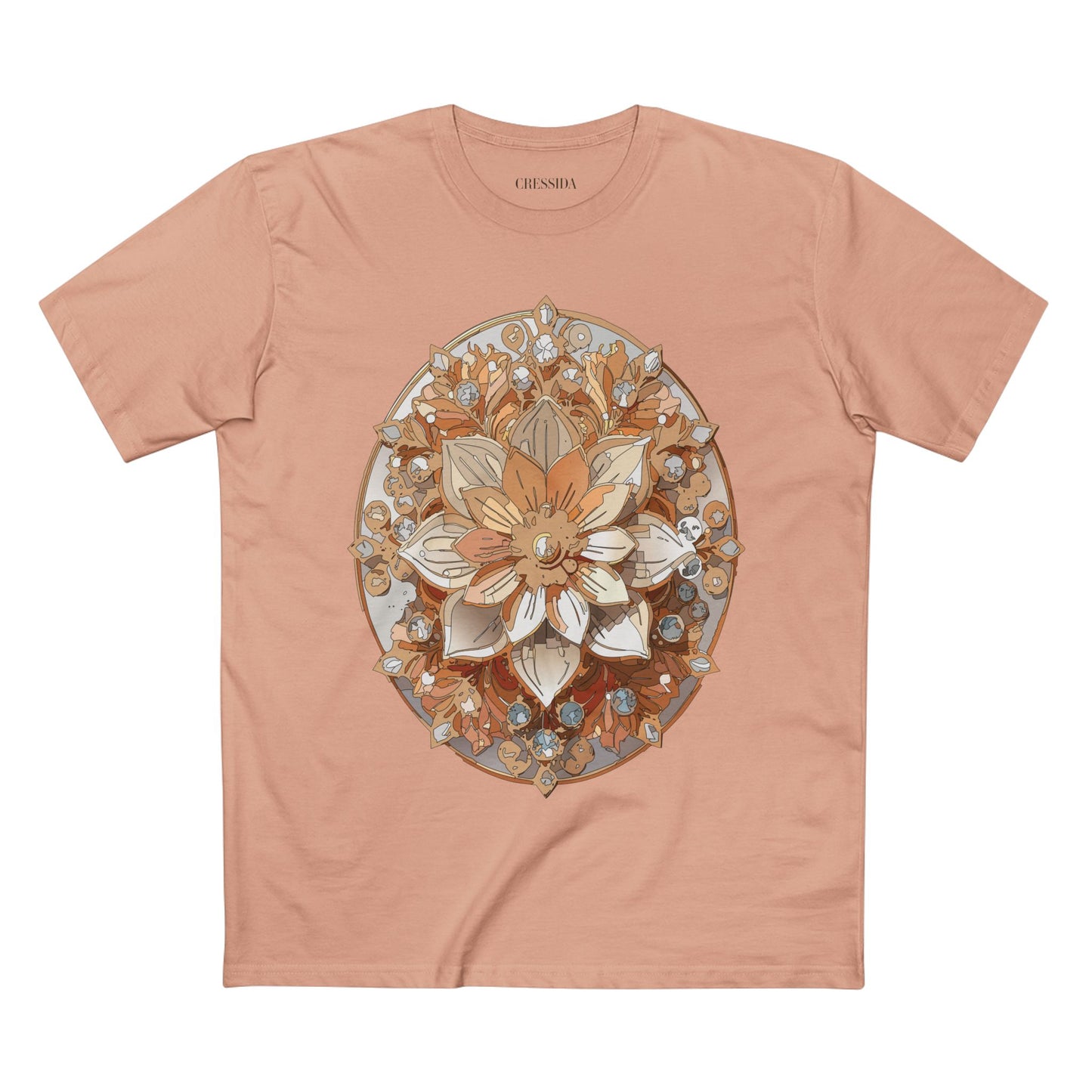 Floral Shirt, Shirt with Flower, Tee Shirt with Antique Flower