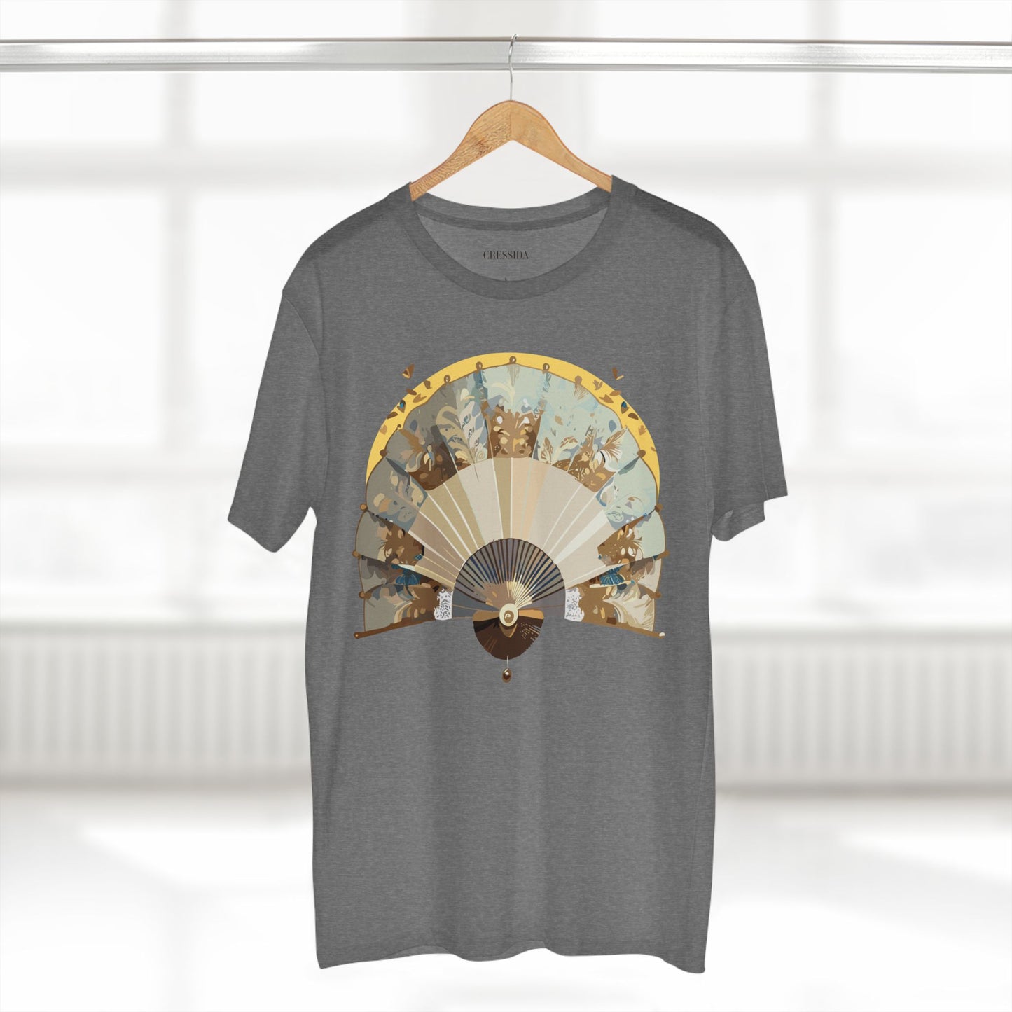 Fan shirt, Shirt with Fan, Tee Shirt with Antique Fan