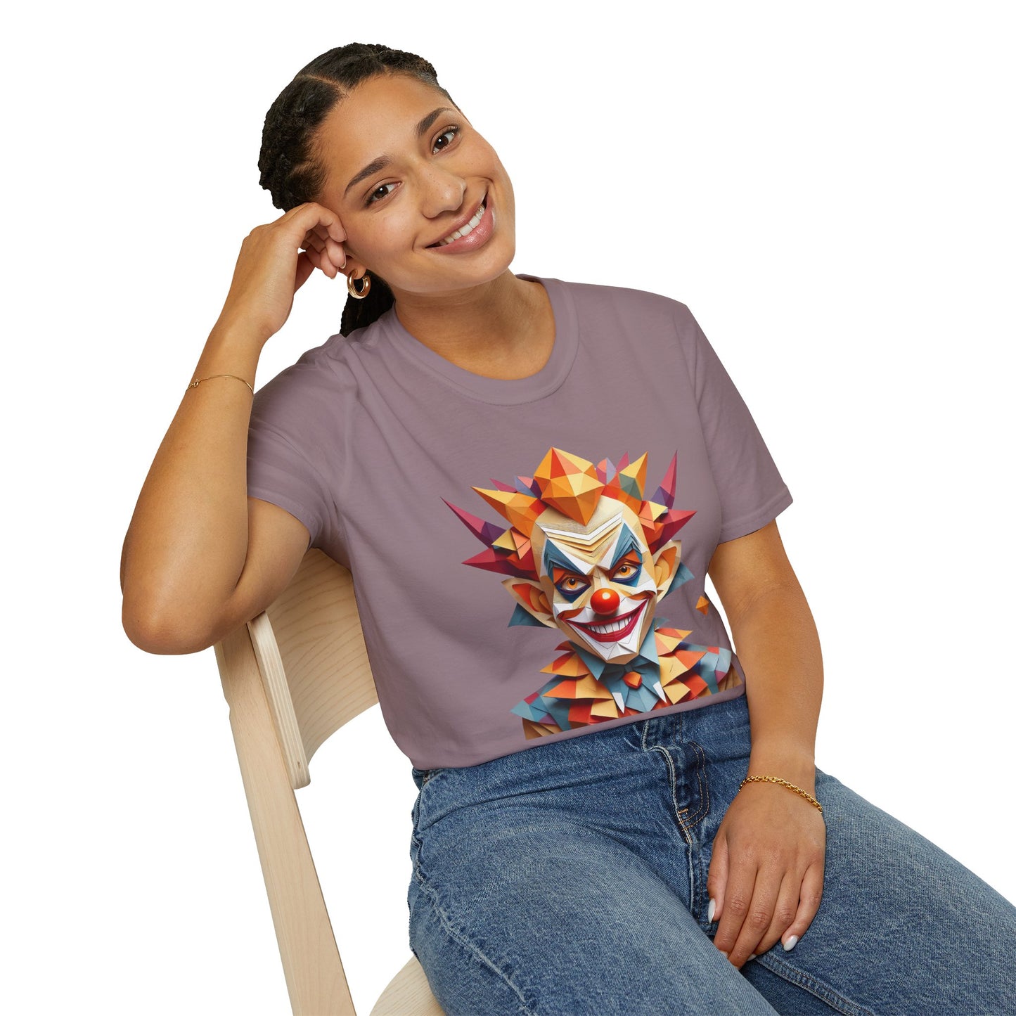 Clown Shirt, T Shirt with Clown, Funny Man Shirt, Tee Shirt with Funny Man, Circus Shirt, Shirt with Circus, Scary Man Shirt, Shirt with Scary Man