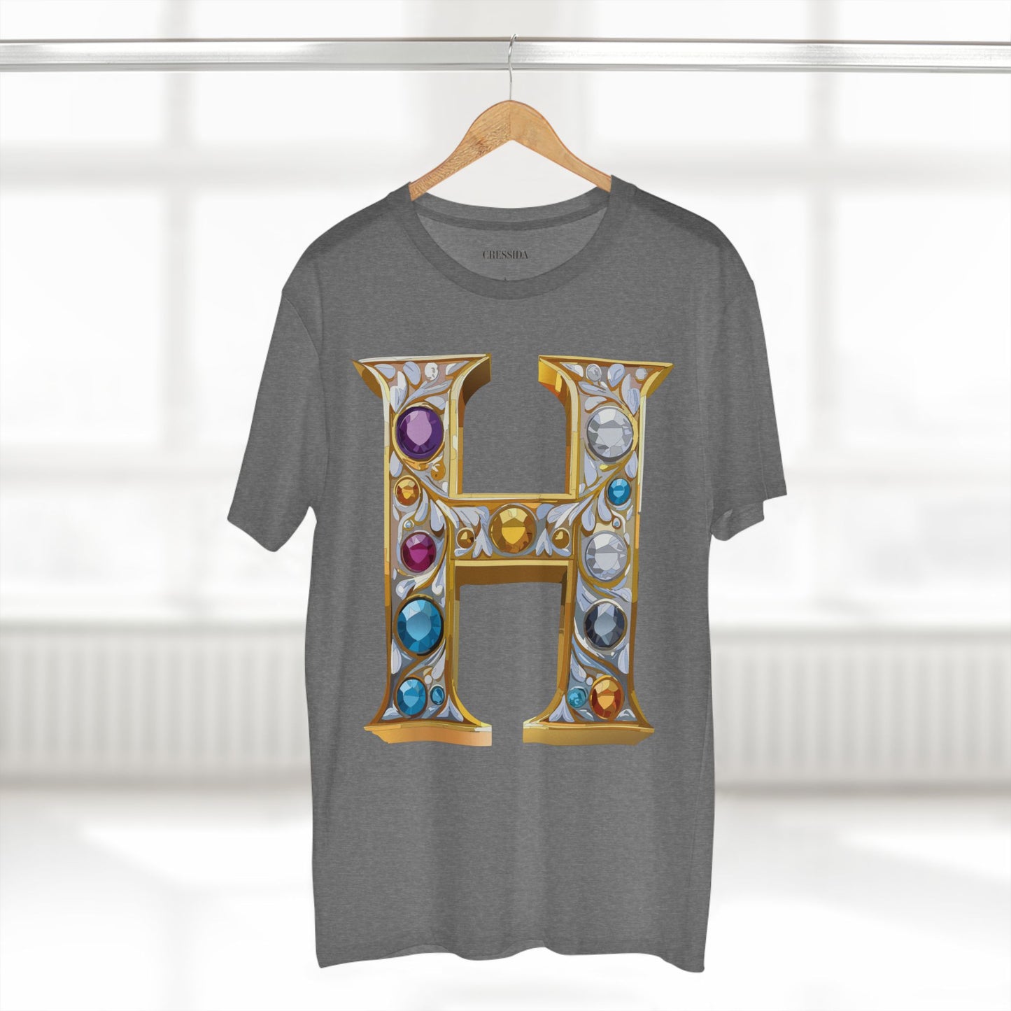 Letter Shirt, Shirt with Letters, Tee Shirt with Gold Letters