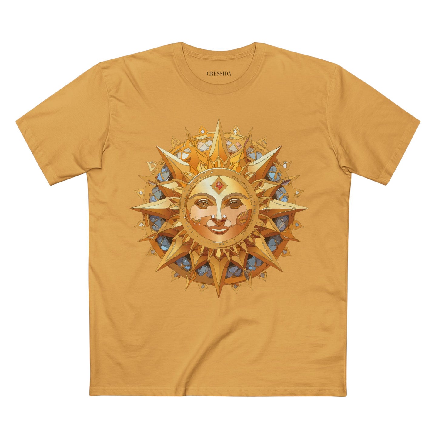 Sun Shirt, Shirt with Sun, Tee Shirt with Gold Sun