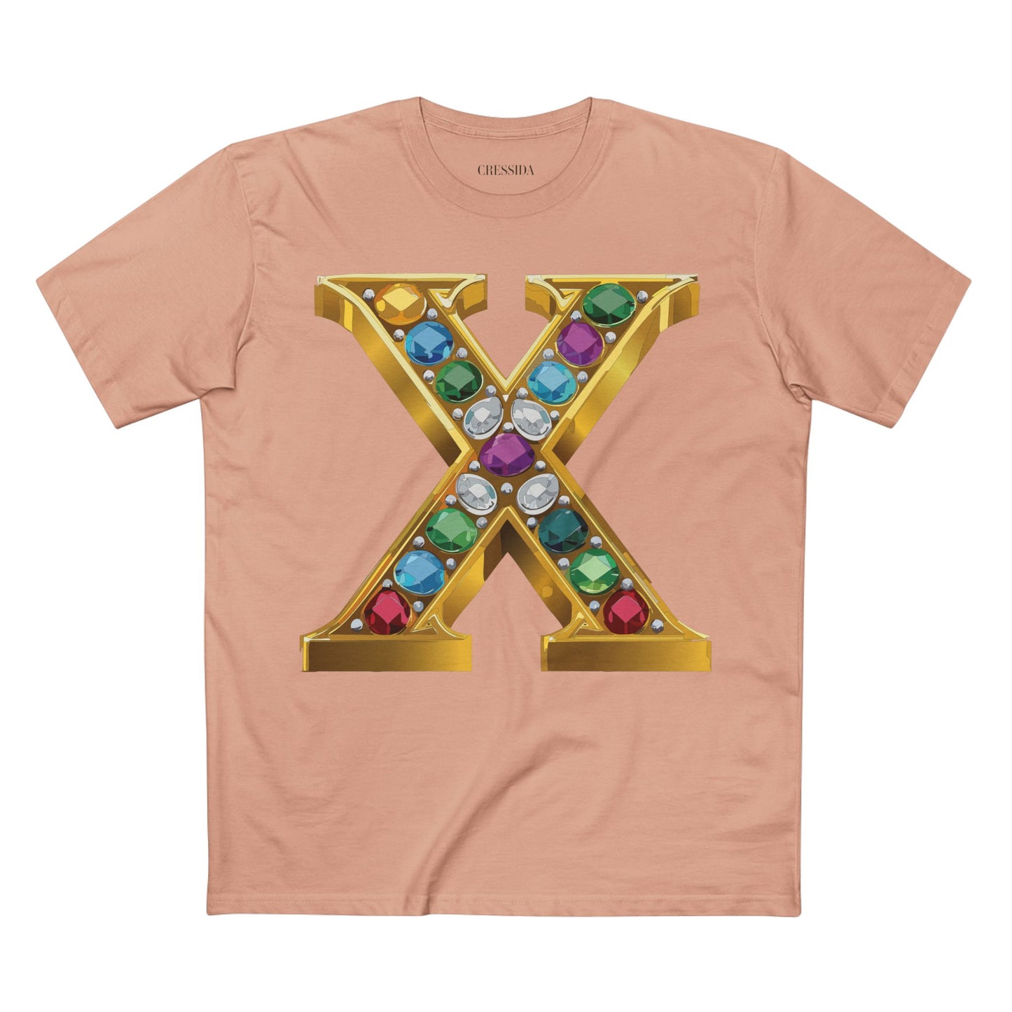 Letter Shirt, Shirt with Letters, Tee Shirt with Gold Letters