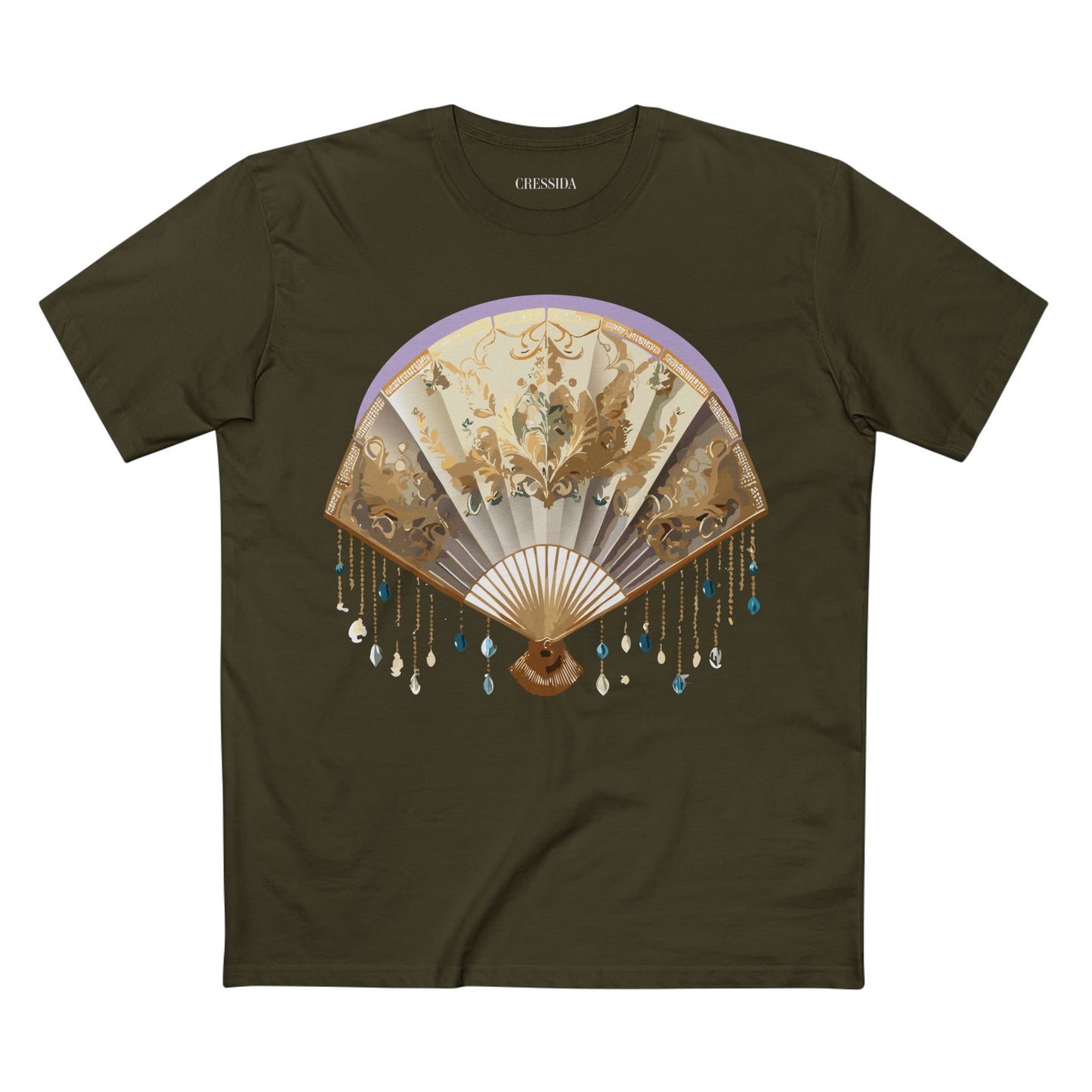 Fan shirt, Shirt with Fan, Tee Shirt with Antique Fan