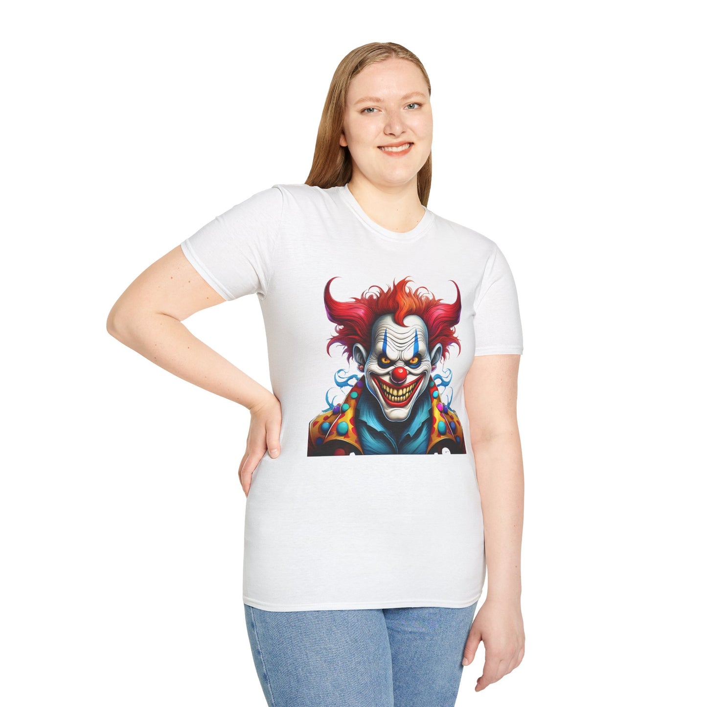 Clown Shirt, T Shirt with Clown, Funny Man Shirt, Tee Shirt with Funny Man, Circus Shirt, Shirt with Circus, Scary Man Shirt, Shirt with Scary Man