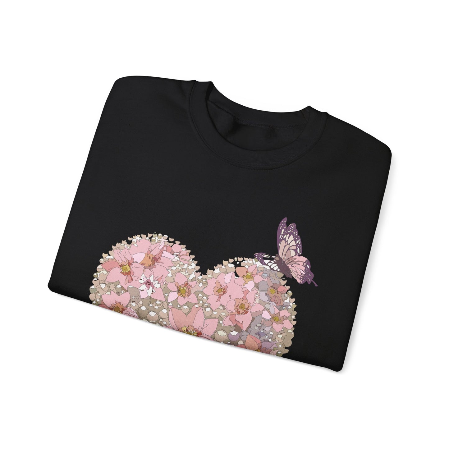 Floral Heart Sweatshirt, Floral Love Sweatshirt, Valentine's Day Sweatshirt, Heart Floral Sweatshirt