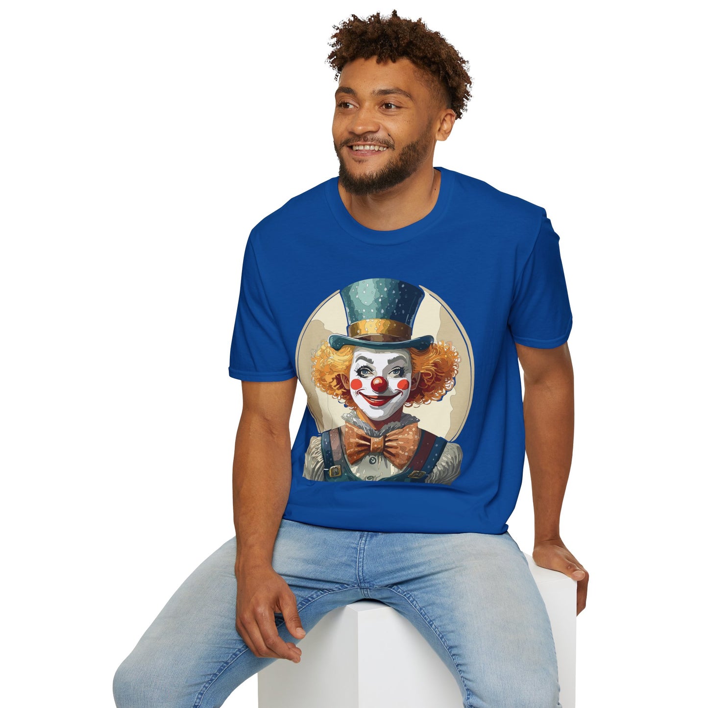 Clown Shirt, T Shirt with Clown, Funny Man Shirt, Tee Shirt with Funny Man, Circus Shirt, Shirt with Circus, Scary Man Shirt, Shirt with Scary Man
