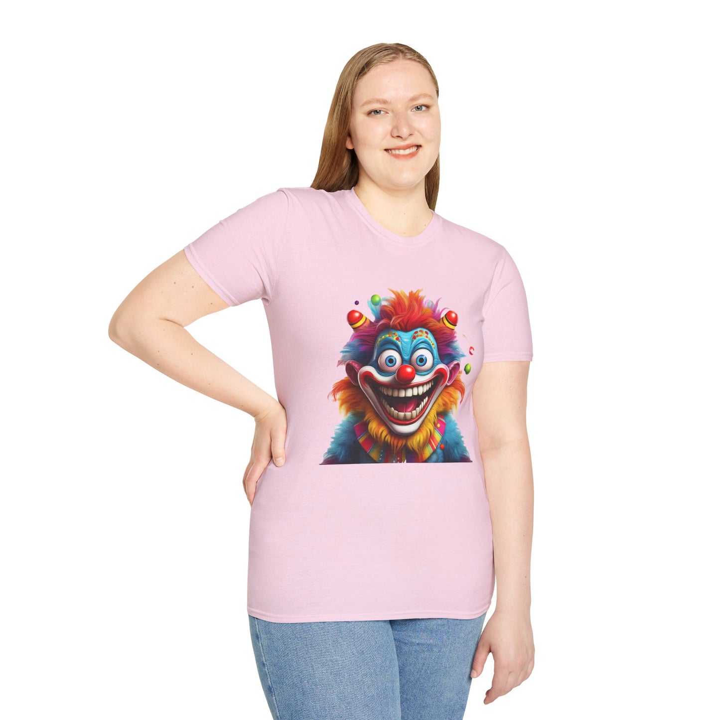 Clown Shirt, T Shirt with Clown, Funny Man Shirt, Tee Shirt with Funny Man, Circus Shirt, Shirt with Circus, Scary Man Shirt, Shirt with Scary Man