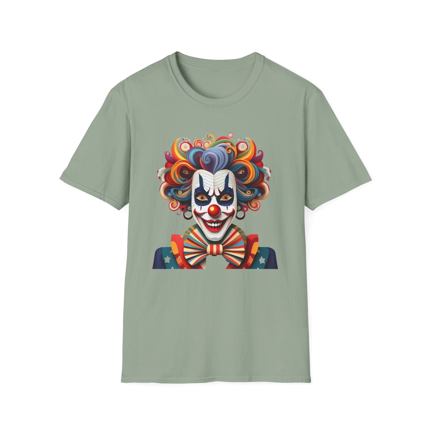Clown Shirt, T Shirt with Clown, Funny Man Shirt, Tee Shirt with Funny Man, Circus Shirt, Shirt with Circus, Scary Man Shirt, Shirt with Scary Man