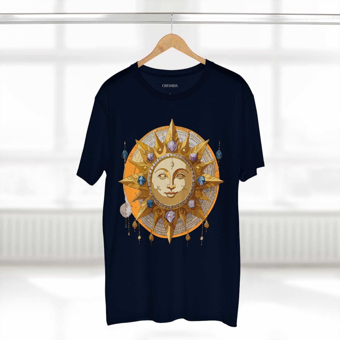 Sun Shirt, Shirt with Sun, Tee Shirt with Gold Sun