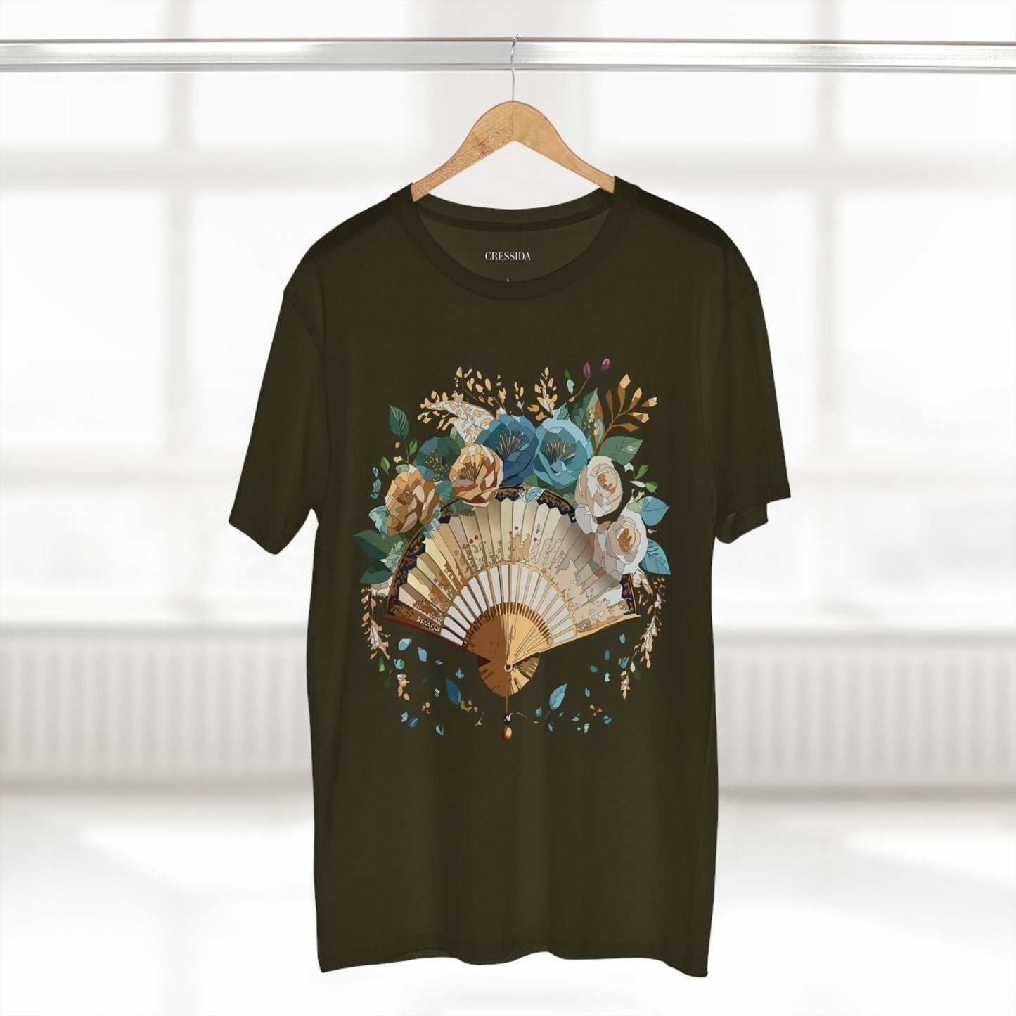 Fan shirt, Shirt with Fan, Tee Shirt with Antique Fan