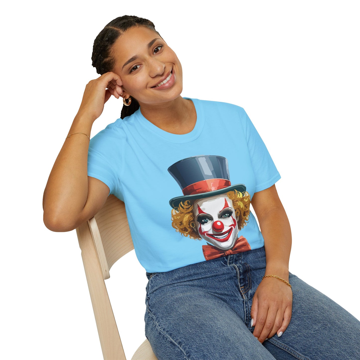 Clown Shirt, T Shirt with Clown, Funny Man Shirt, Tee Shirt with Funny Man, Circus Shirt, Shirt with Circus, Scary Man Shirt, Shirt with Scary Man