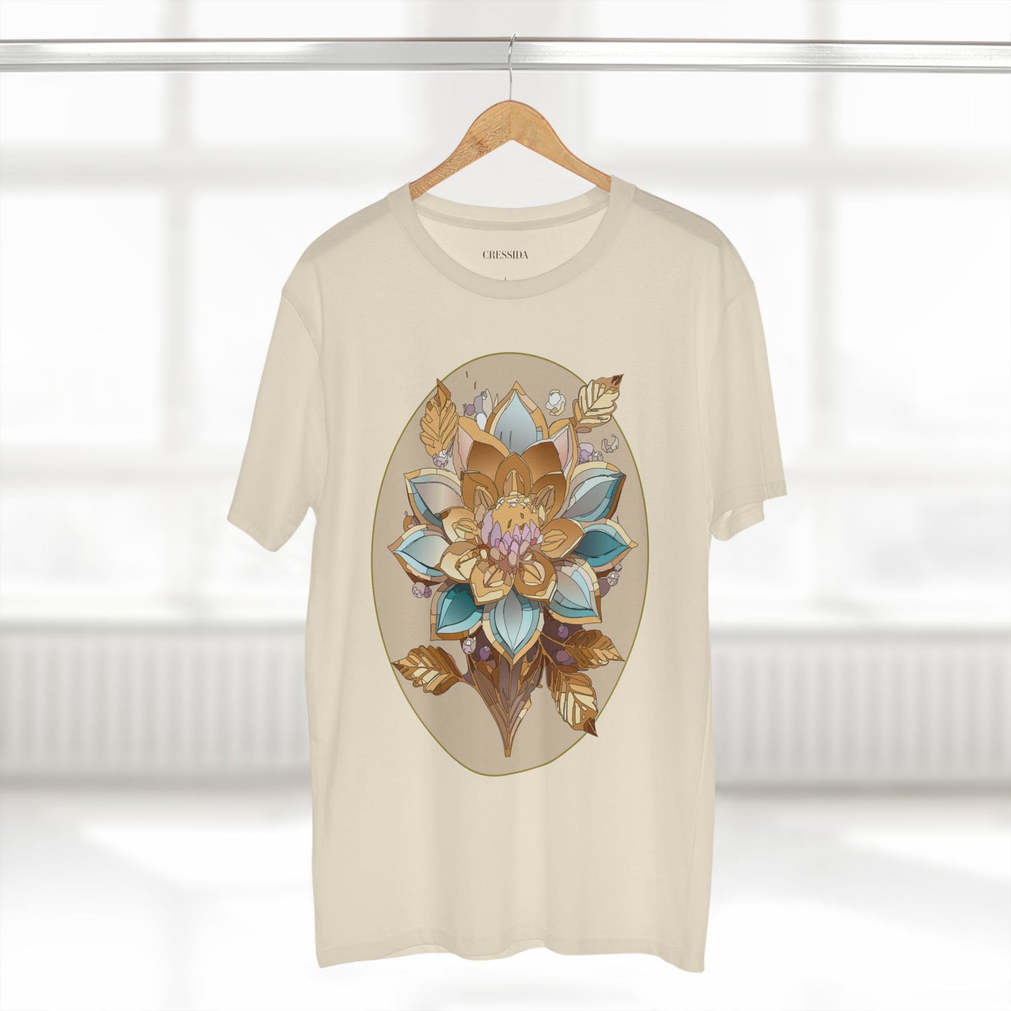 Floral Shirt, Shirt with Flower, Tee Shirt with Antique Flower