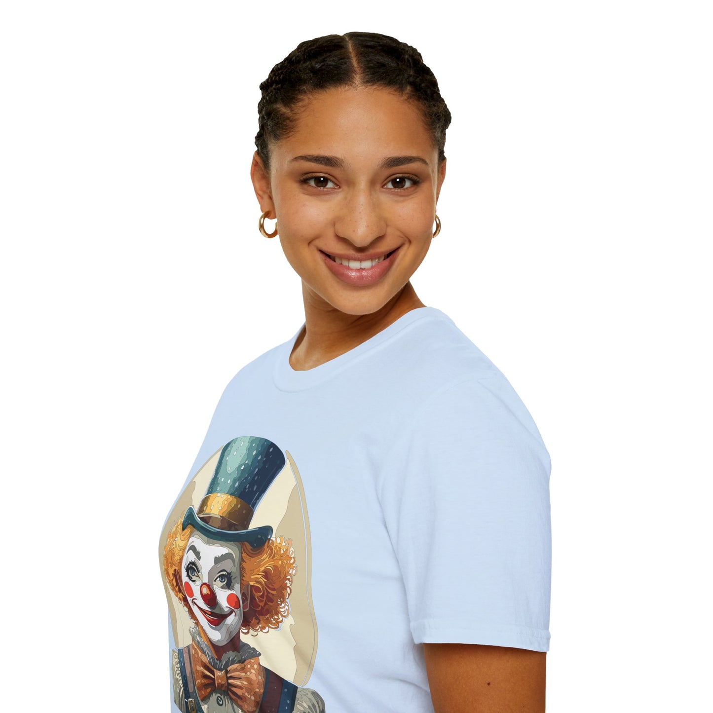 Clown Shirt, T Shirt with Clown, Funny Man Shirt, Tee Shirt with Funny Man, Circus Shirt, Shirt with Circus, Scary Man Shirt, Shirt with Scary Man