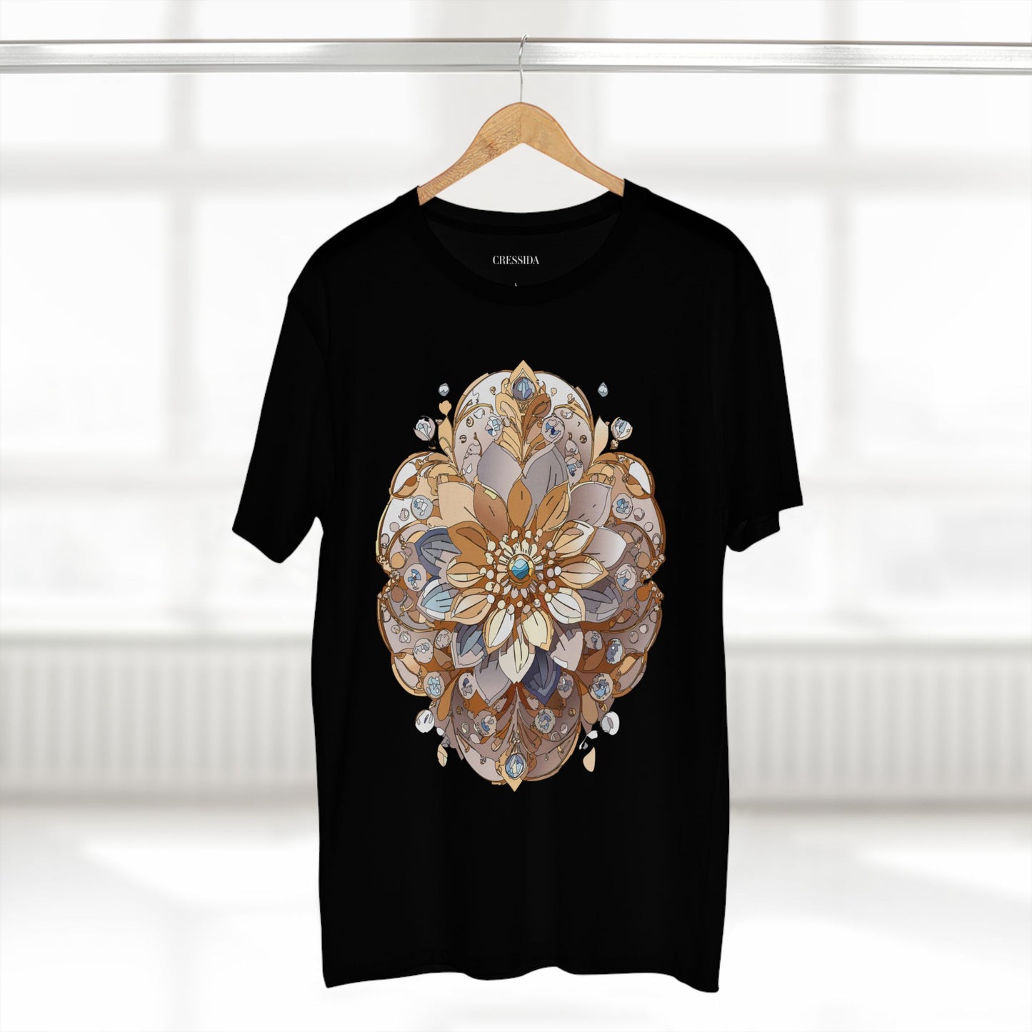 Floral Shirt, Shirt with Flower, Tee Shirt with Antique Flower