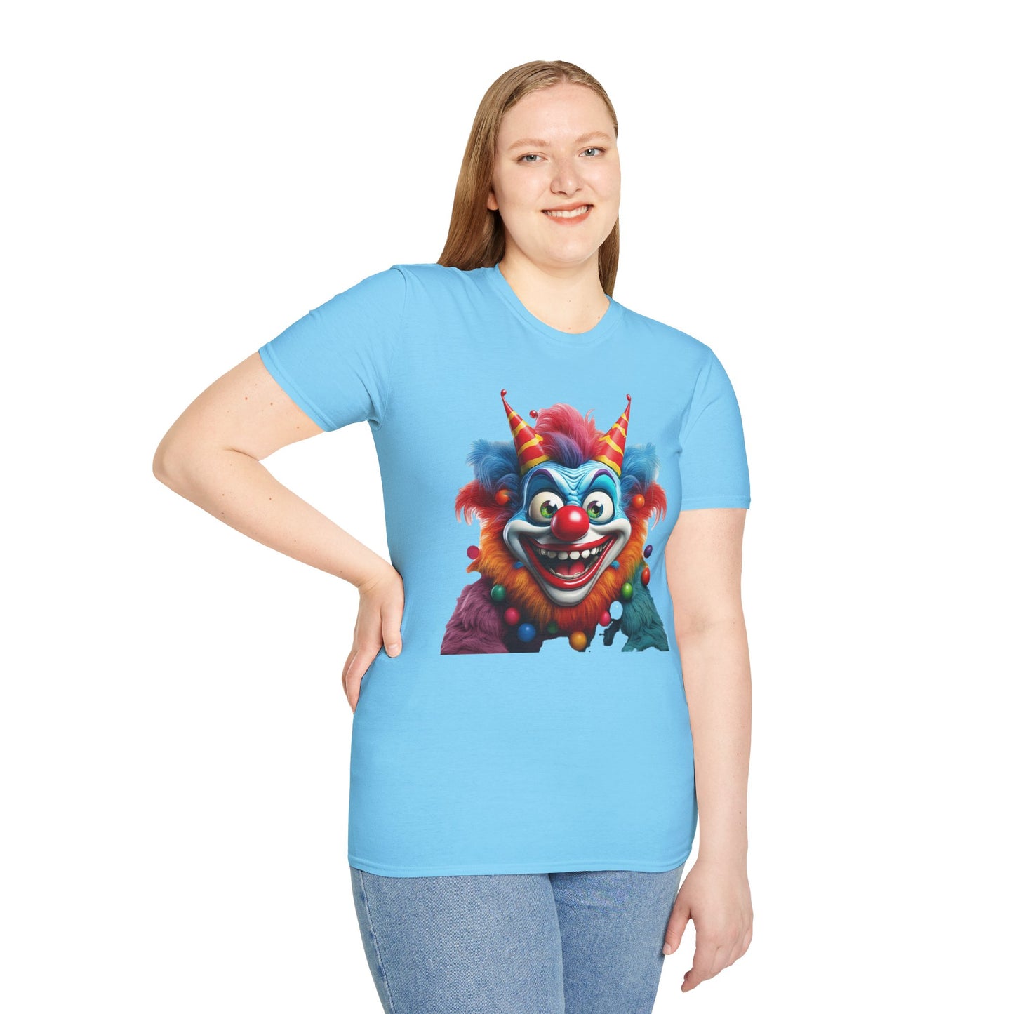 Clown Shirt, T Shirt with Clown, Funny Man Shirt, Tee Shirt with Funny Man, Circus Shirt, Shirt with Circus, Scary Man Shirt, Shirt with Scary Man