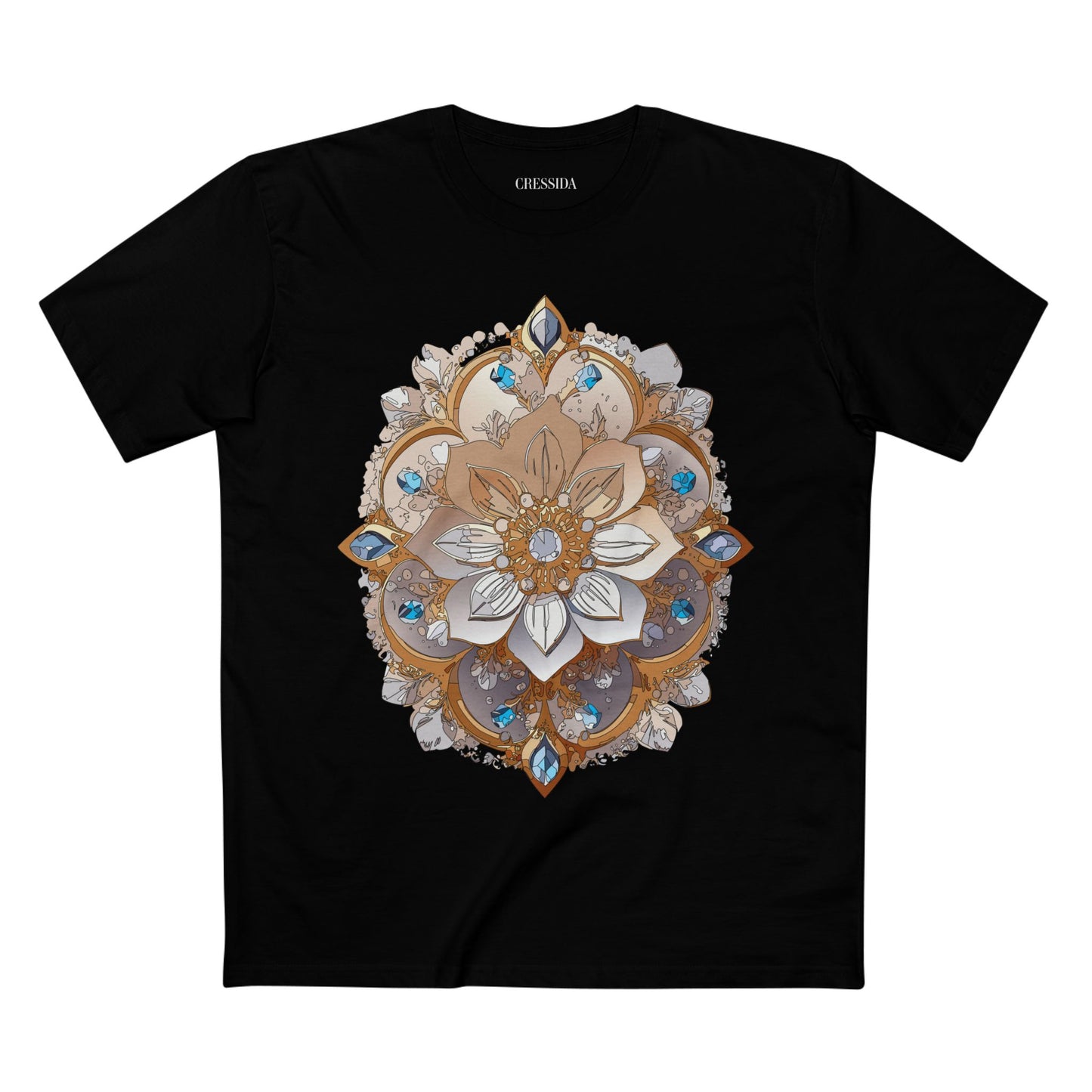 Floral Shirt, Shirt with Flower, Tee Shirt with Antique Flower