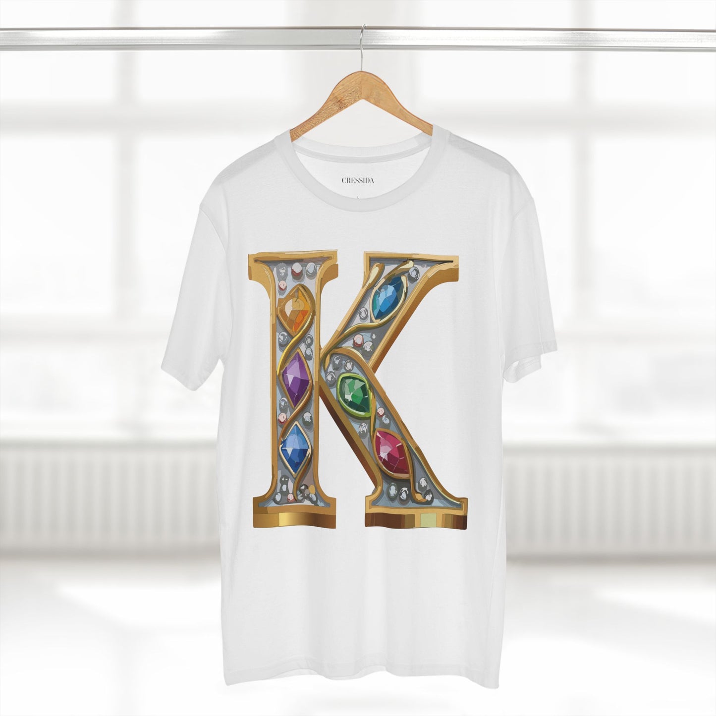 Letter Shirt, Shirt with Letters, Tee Shirt with Gold Letters