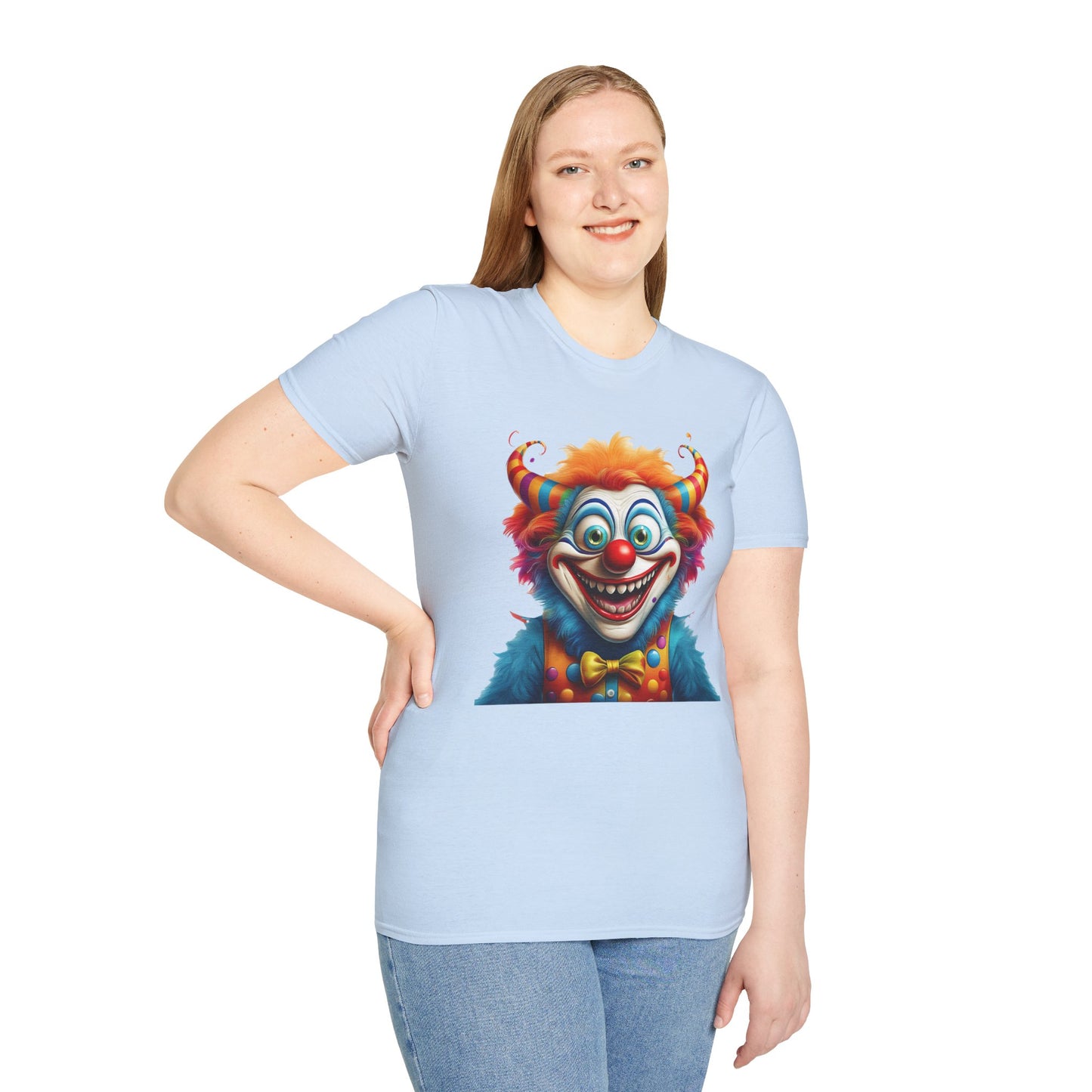 Clown Shirt, T Shirt with Clown, Funny Man Shirt, Tee Shirt with Funny Man, Circus Shirt, Shirt with Circus, Scary Man Shirt, Shirt with Scary Man