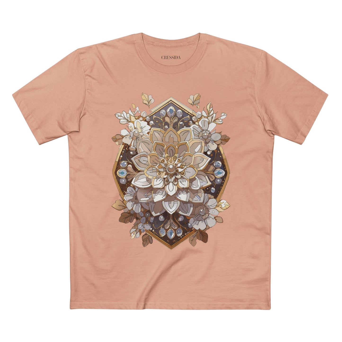 Floral Shirt, Shirt with Flower, Tee Shirt with Antique Flower