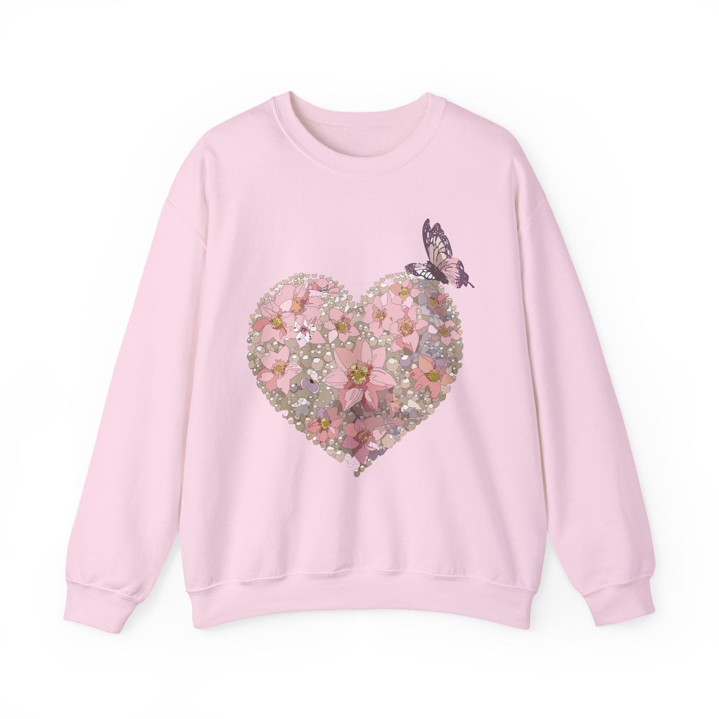 Floral Heart Sweatshirt, Floral Love Sweatshirt, Valentine's Day Sweatshirt, Heart Floral Sweatshirt