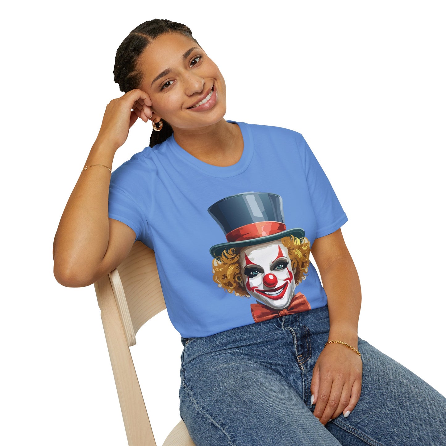 Clown Shirt, T Shirt with Clown, Funny Man Shirt, Tee Shirt with Funny Man, Circus Shirt, Shirt with Circus, Scary Man Shirt, Shirt with Scary Man