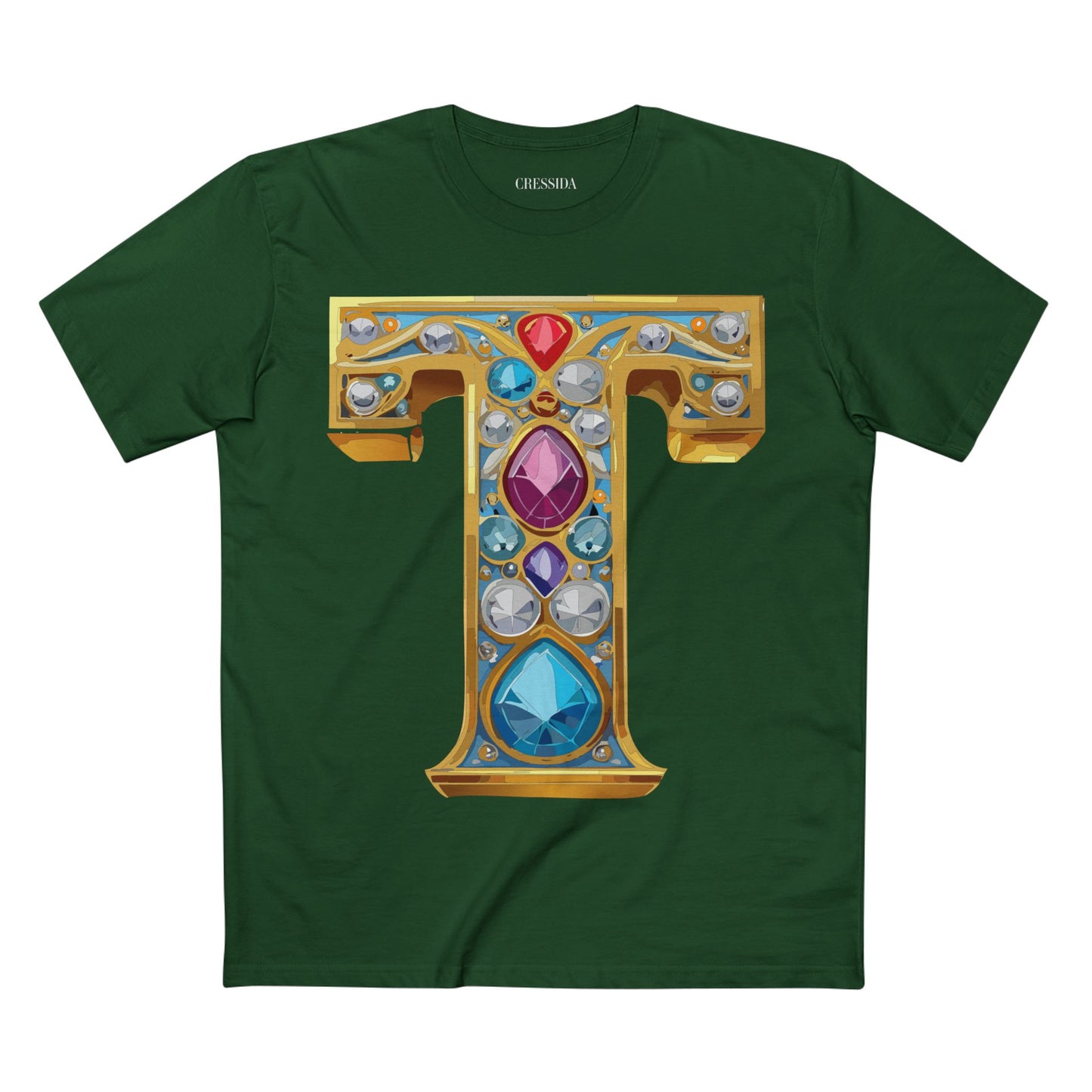 Letter Shirt, Shirt with Letters, Tee Shirt with Gold Letters