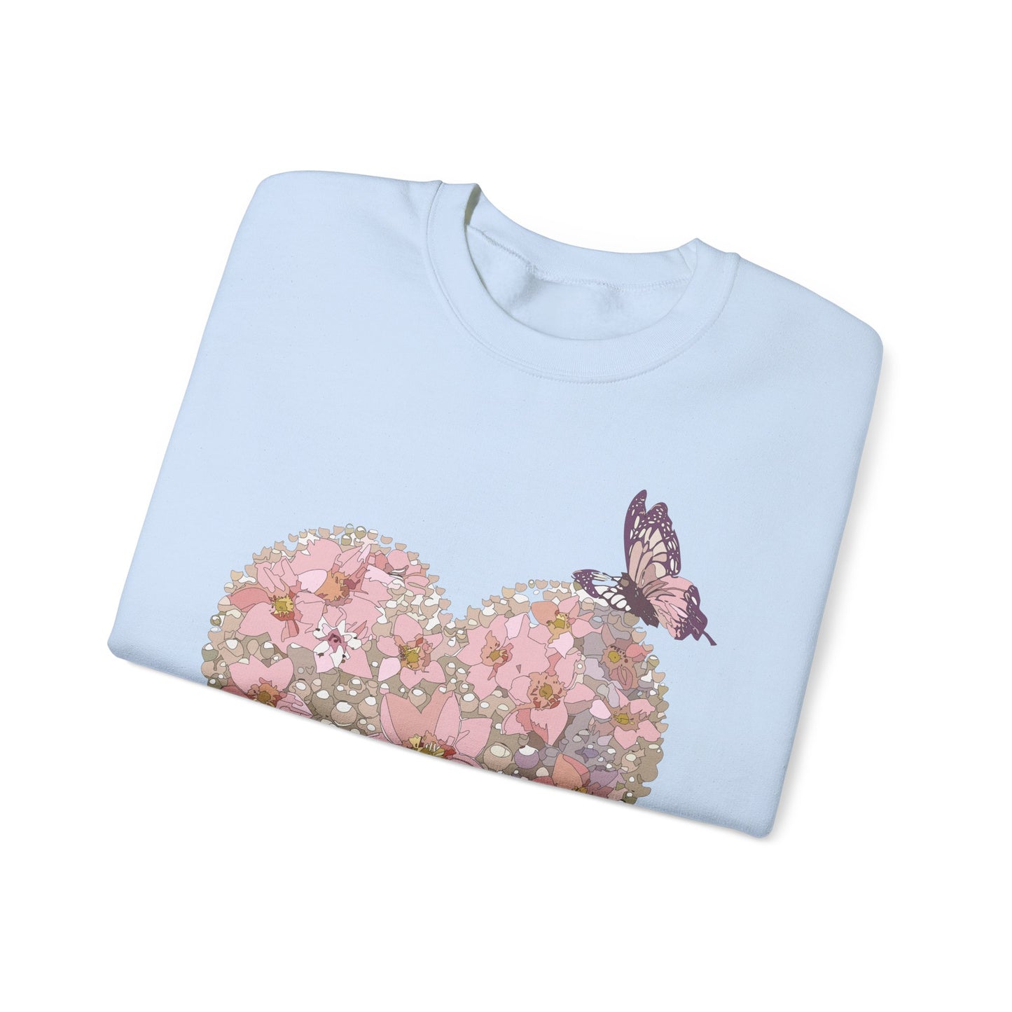 Floral Heart Sweatshirt, Floral Love Sweatshirt, Valentine's Day Sweatshirt, Heart Floral Sweatshirt