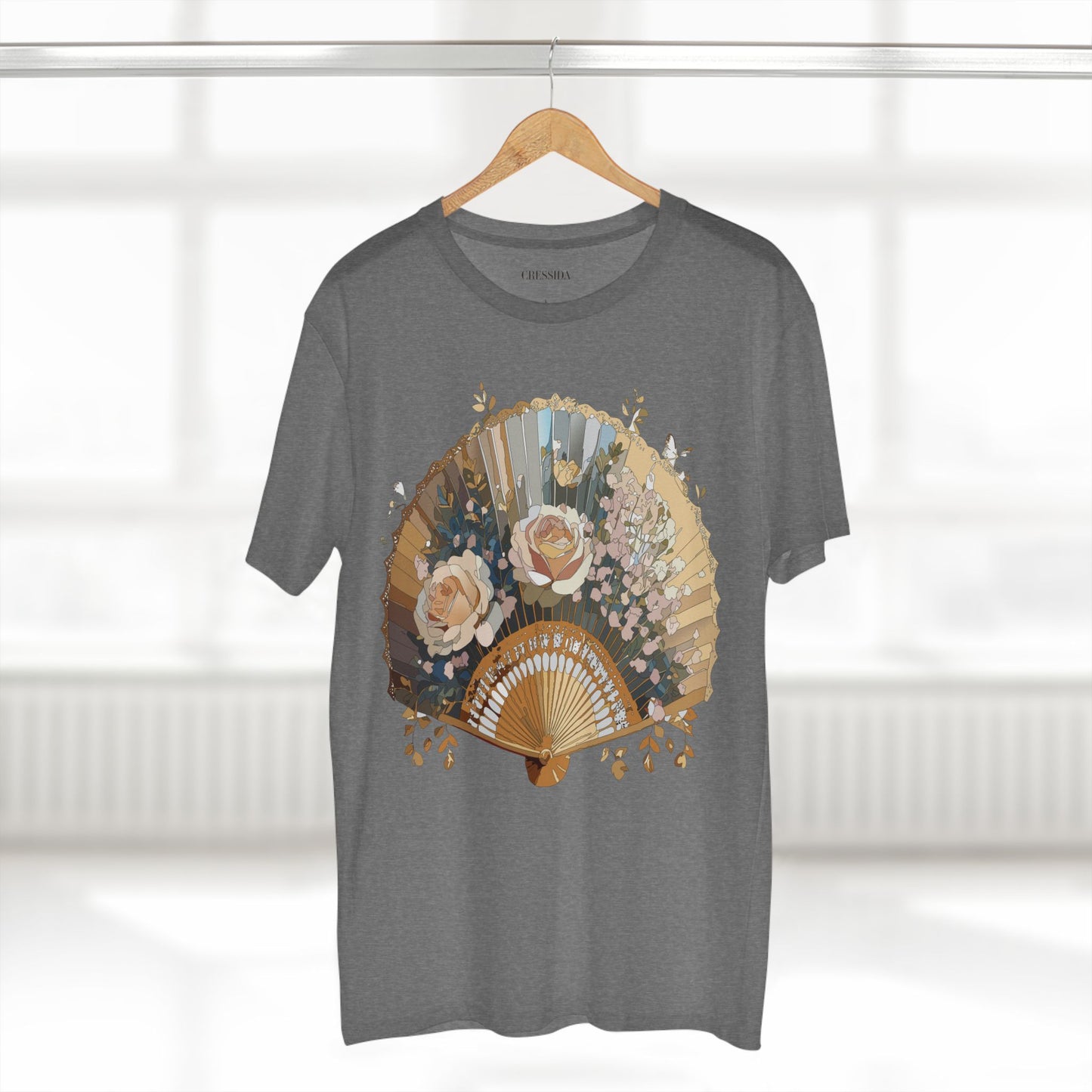 Fan shirt, Shirt with Fan, Tee Shirt with Antique Fan