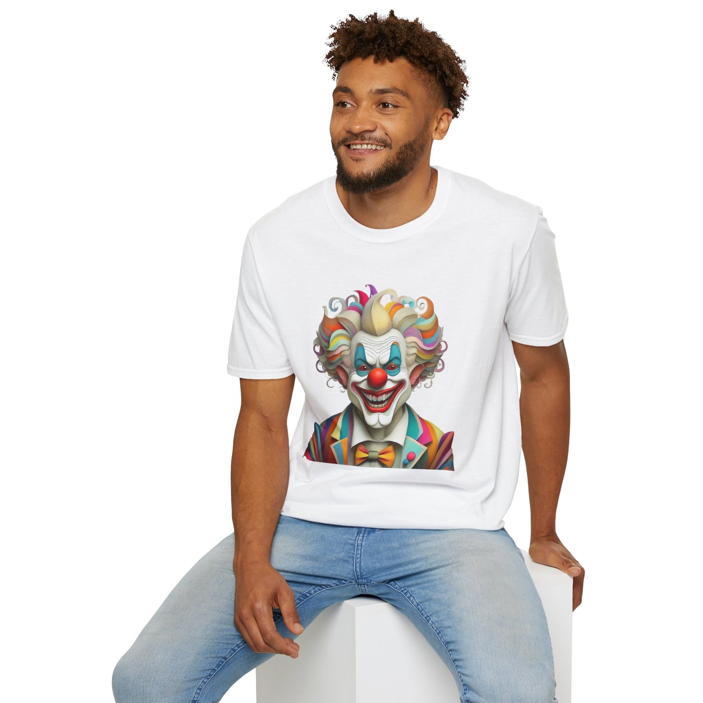 Clown Shirt, T Shirt with Clown, Funny Man Shirt, Tee Shirt with Funny Man, Circus Shirt, Shirt with Circus, Scary Man Shirt, Shirt with Scary Man