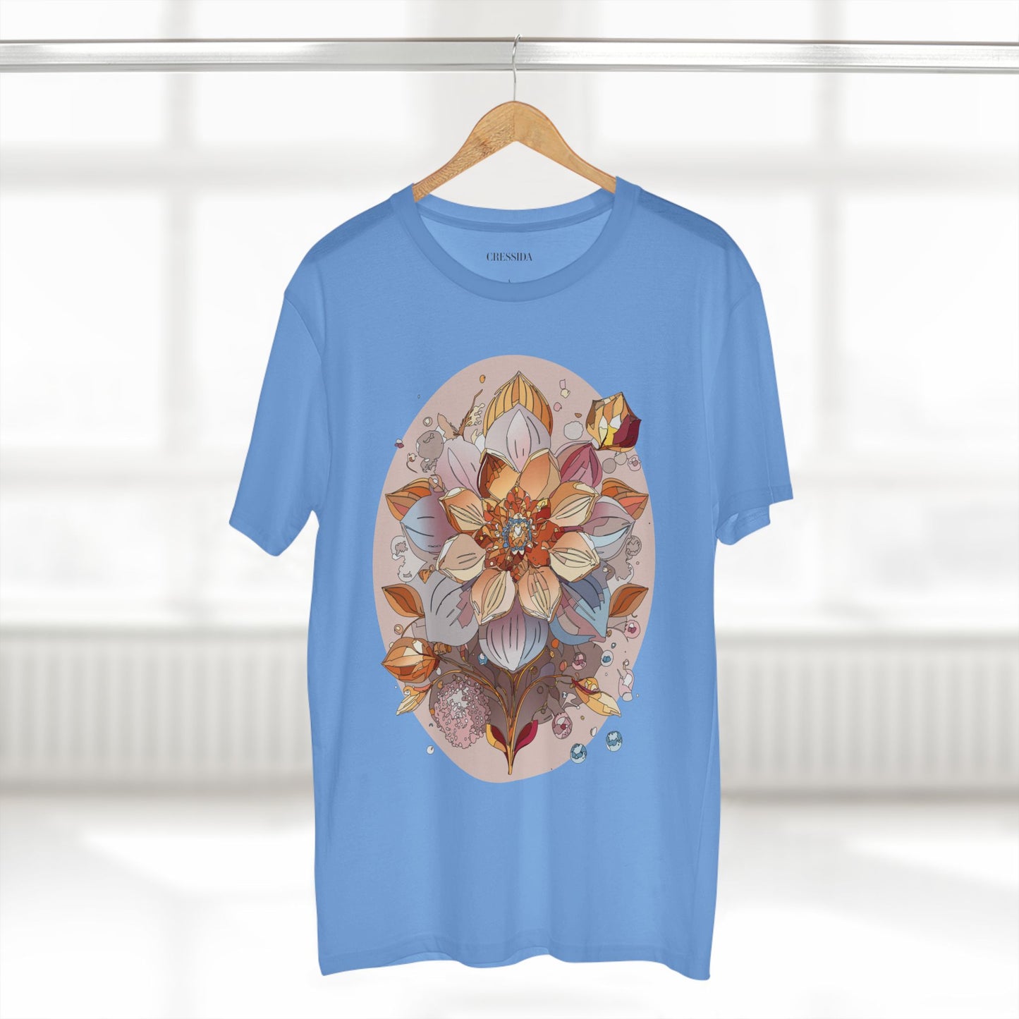 Floral Shirt, Shirt with Flower, Tee Shirt with Antique Flower