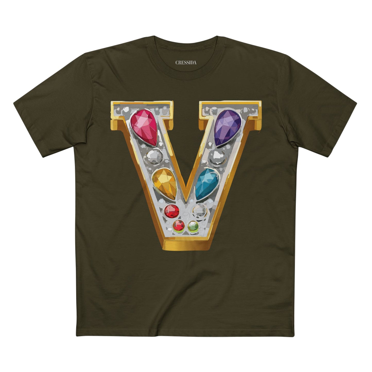 Letter Shirt, Shirt with Letters, Tee Shirt with Gold Letters