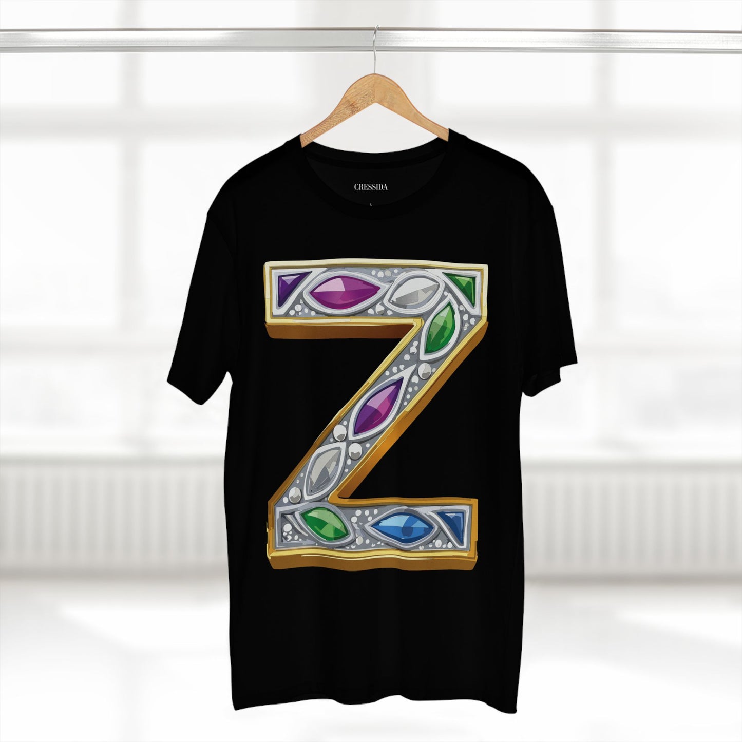 Letter Shirt, Shirt with Letters, Tee Shirt with Gold Letters