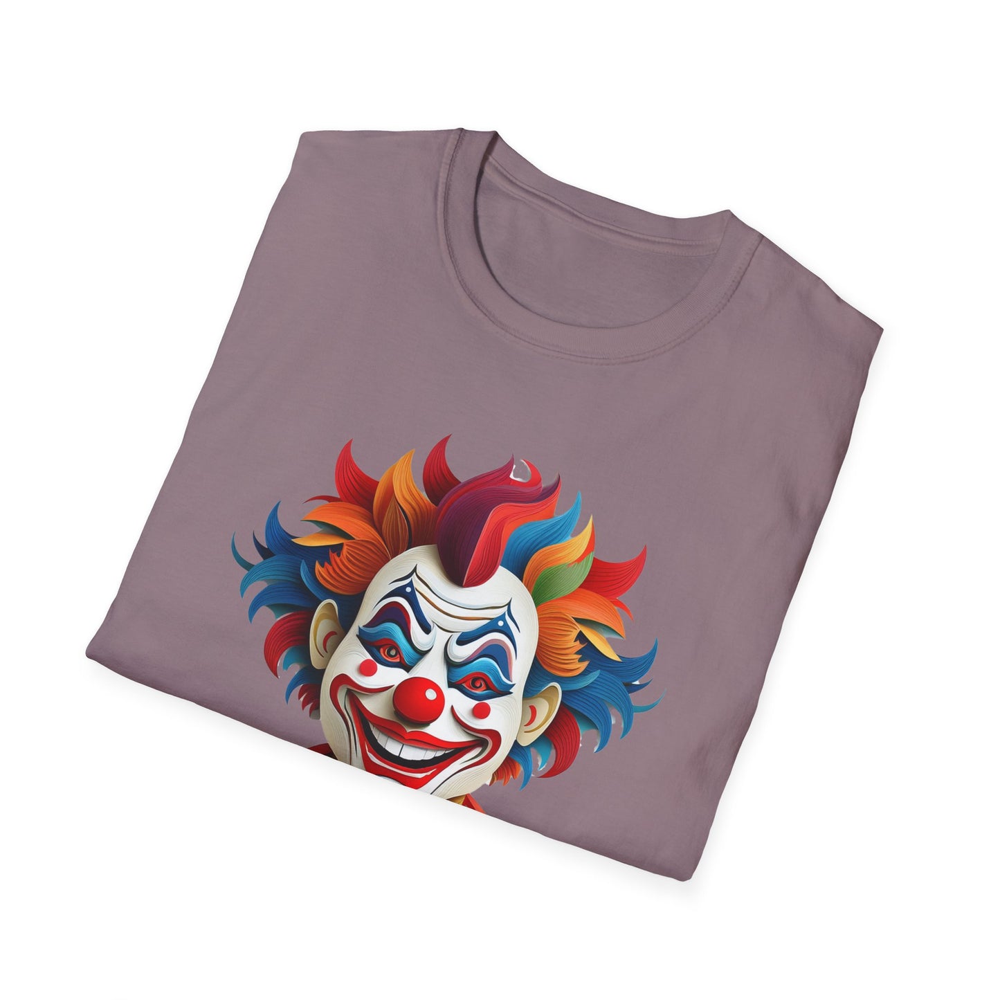 Clown Shirt, T Shirt with Clown, Funny Man Shirt, Tee Shirt with Funny Man, Circus Shirt, Shirt with Circus, Scary Man Shirt, Shirt with Scary Man