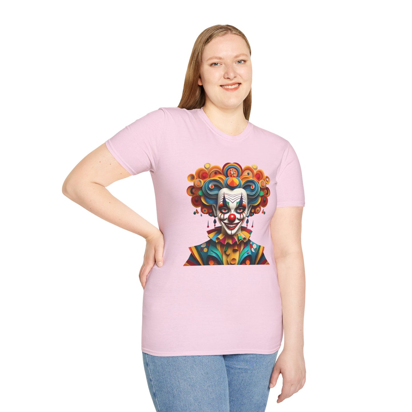 Clown Shirt, T Shirt with Clown, Funny Man Shirt, Tee Shirt with Funny Man, Circus Shirt, Shirt with Circus, Scary Man Shirt, Shirt with Scary Man