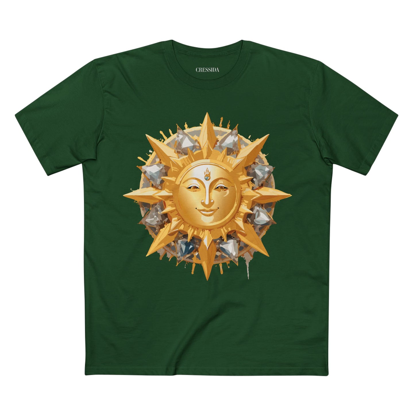 Sun Shirt, Shirt with Sun, Tee Shirt with Gold Sun