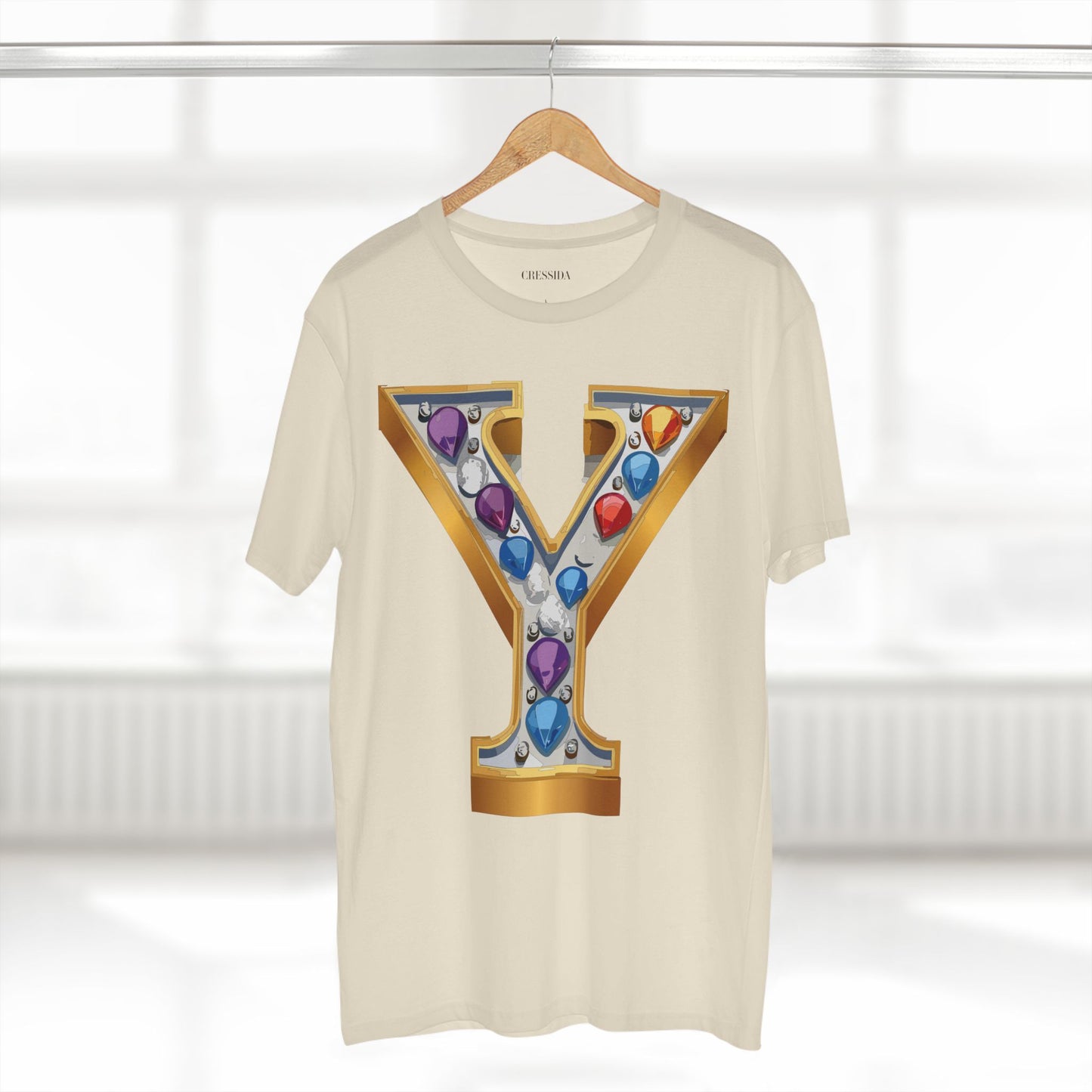 Letter Shirt, Shirt with Letters, Tee Shirt with Gold Letters