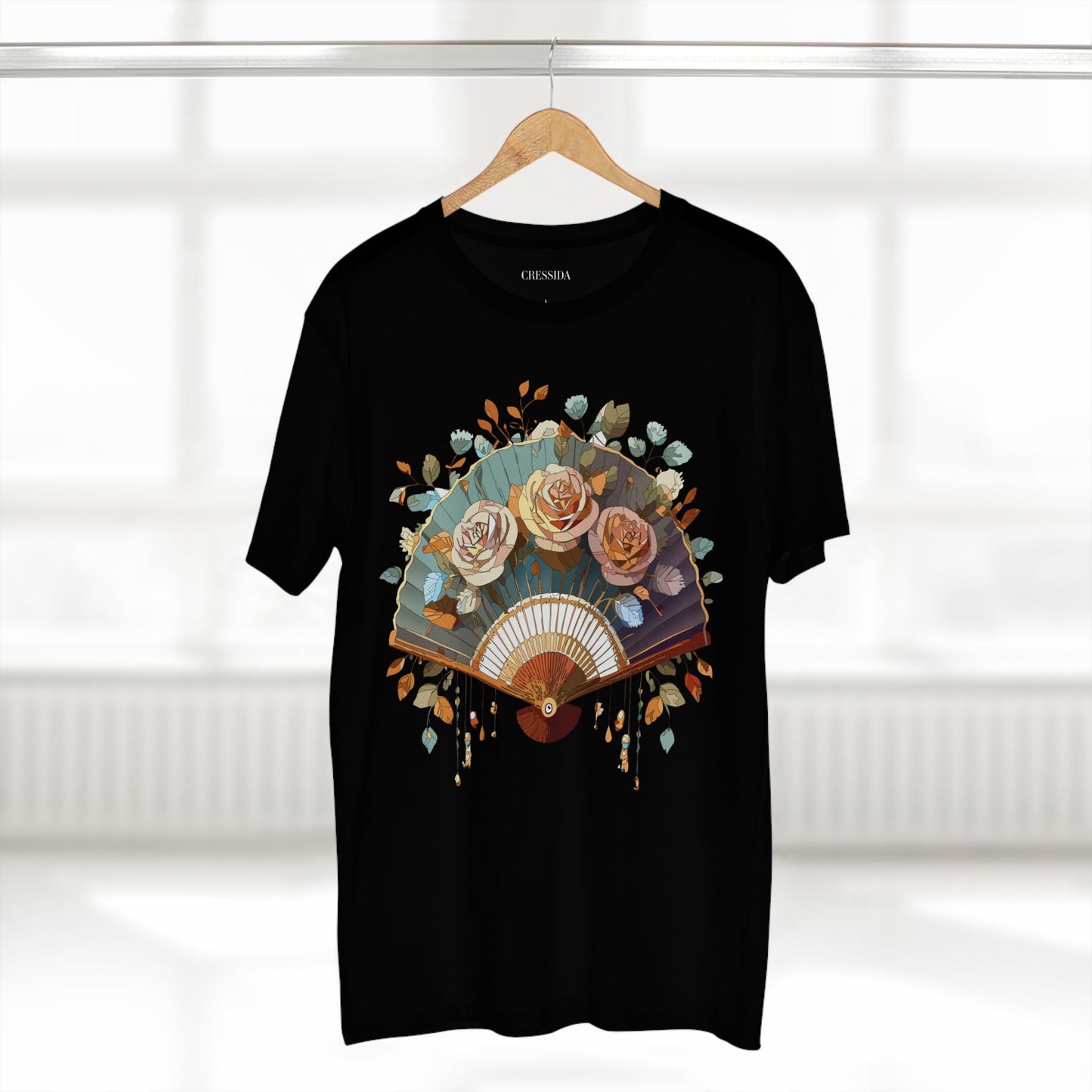 Fan shirt, Shirt with Fan, Tee Shirt with Antique Fan