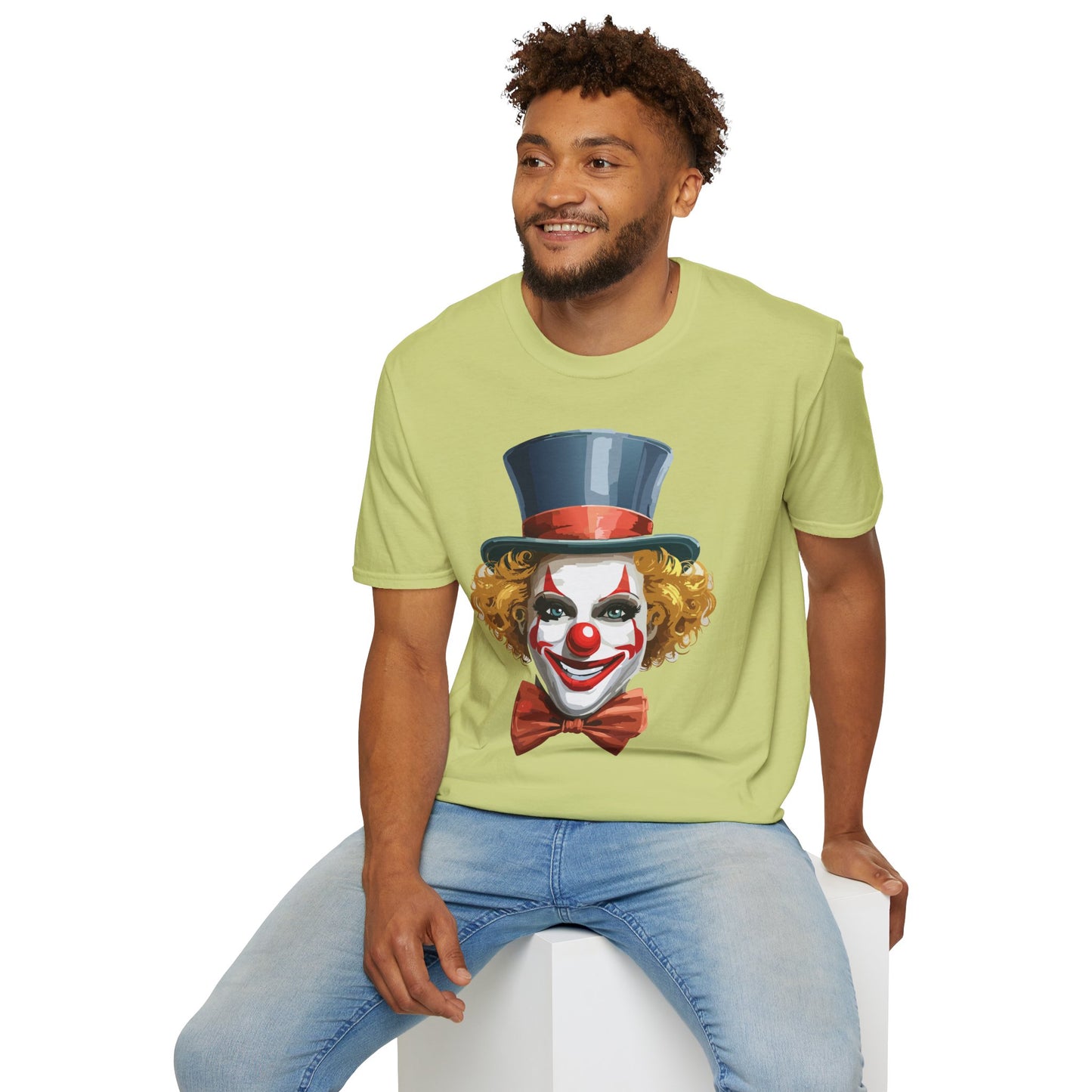 Clown Shirt, T Shirt with Clown, Funny Man Shirt, Tee Shirt with Funny Man, Circus Shirt, Shirt with Circus, Scary Man Shirt, Shirt with Scary Man