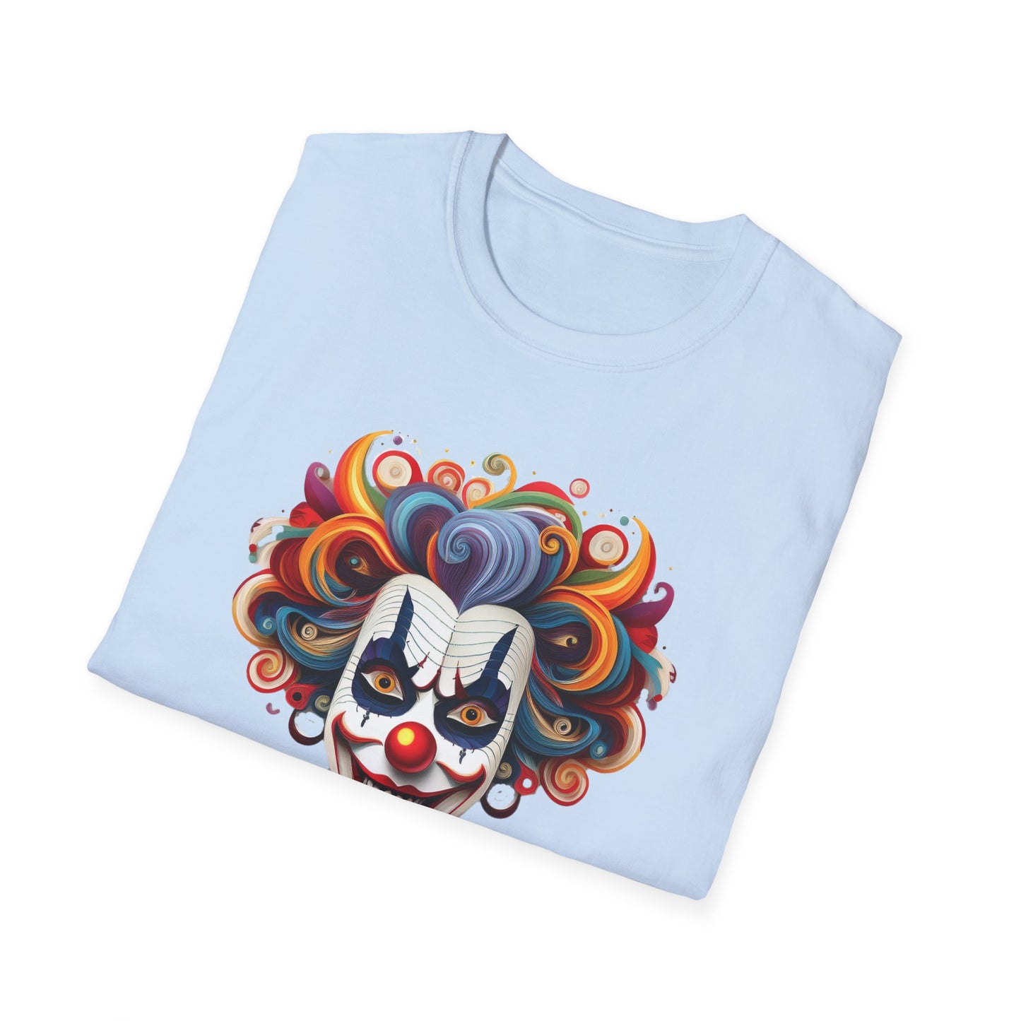 Clown Shirt, T Shirt with Clown, Funny Man Shirt, Tee Shirt with Funny Man, Circus Shirt, Shirt with Circus, Scary Man Shirt, Shirt with Scary Man