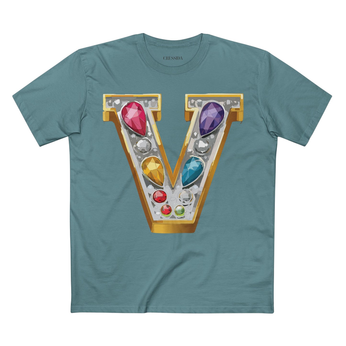 Letter Shirt, Shirt with Letters, Tee Shirt with Gold Letters
