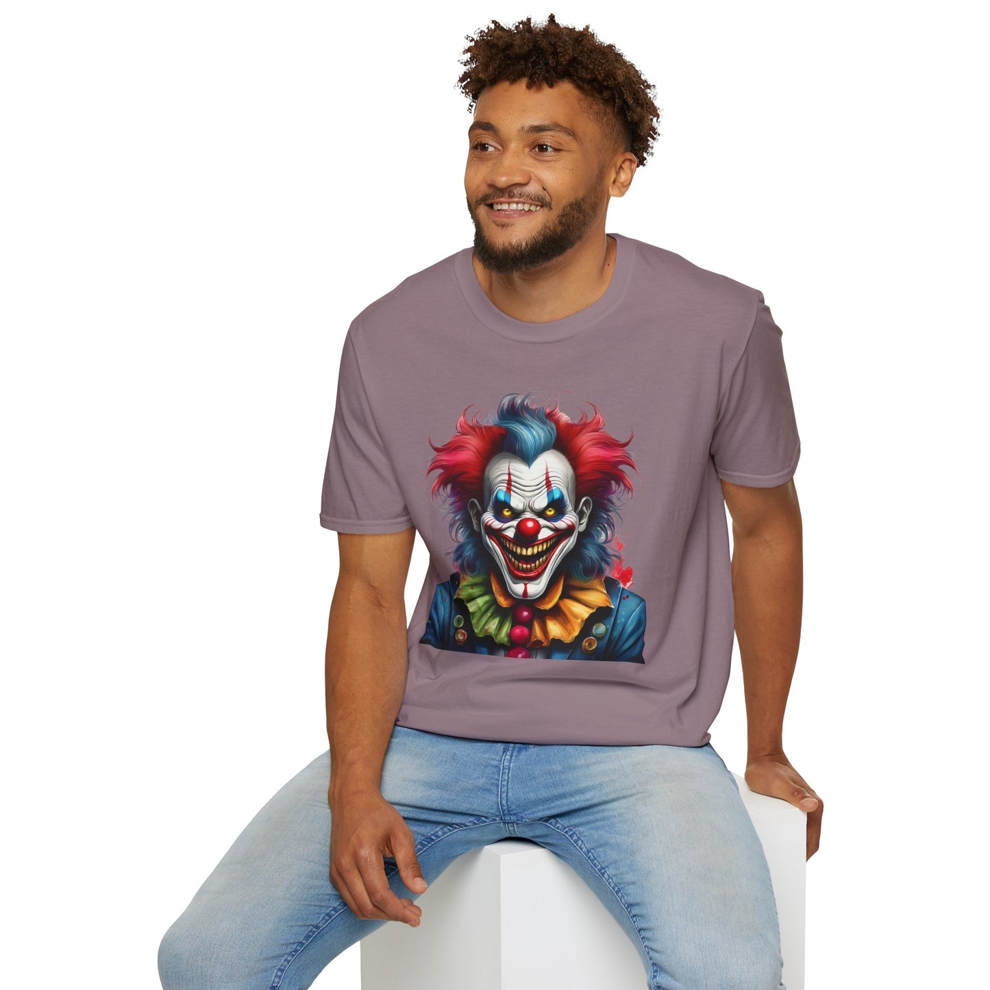 Clown Shirt, T Shirt with Clown, Funny Man Shirt, Tee Shirt with Funny Man, Circus Shirt, Shirt with Circus, Scary Man Shirt, Shirt with Scary Man