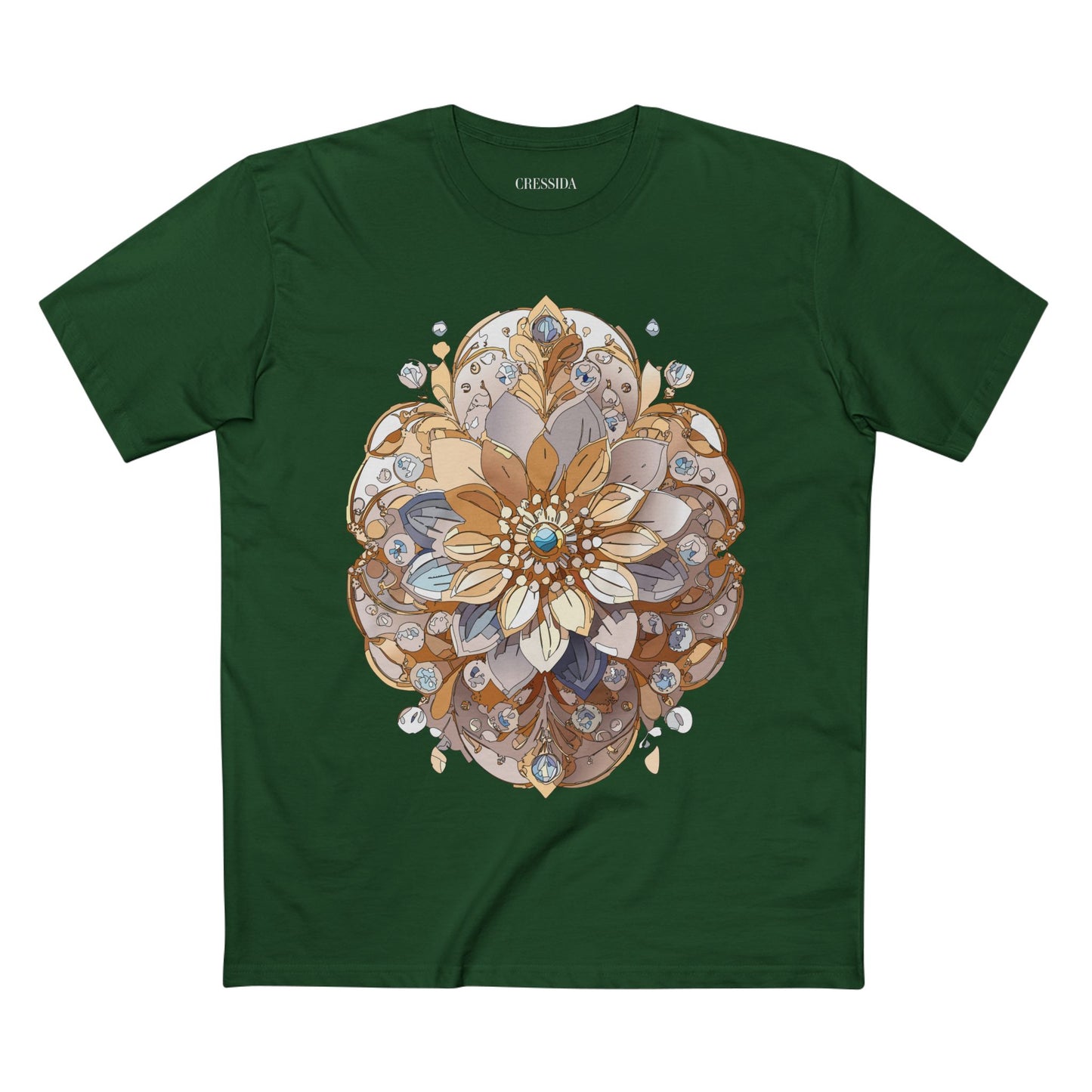 Floral Shirt, Shirt with Flower, Tee Shirt with Antique Flower