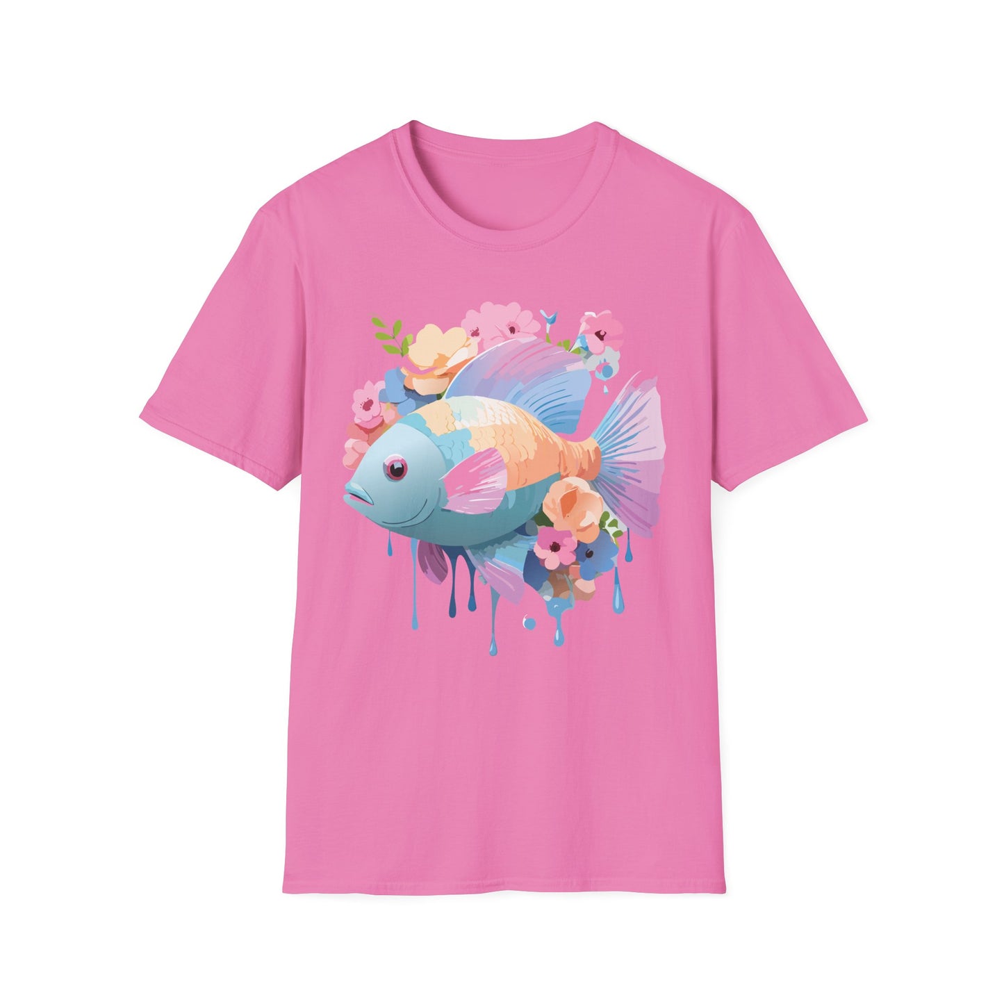 Fish Art Design Shirt, T Shirt with Fish, Graphic Shirt, Tee Shirt with Graphic Design, Shirt with Fish Graphic Art
