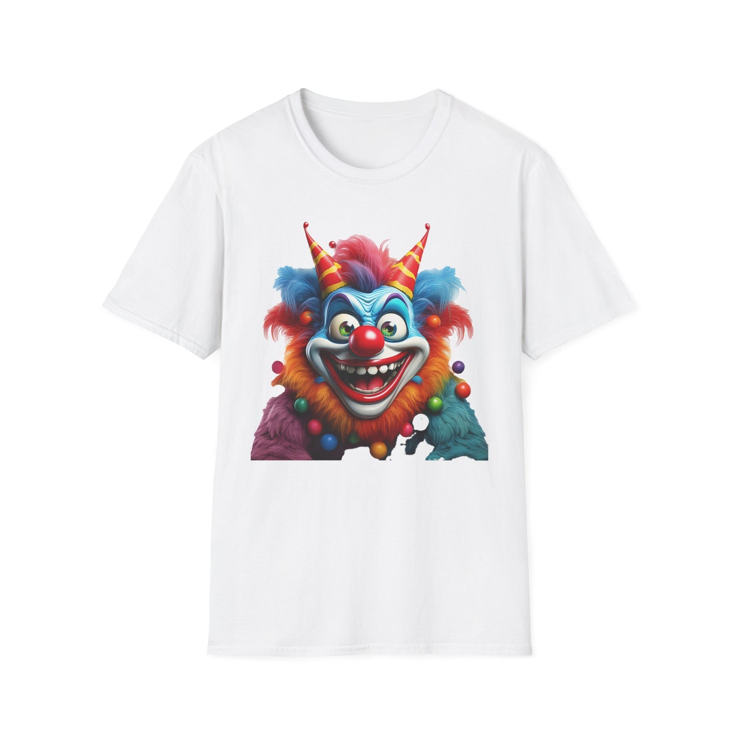 Clown Shirt, T Shirt with Clown, Funny Man Shirt, Tee Shirt with Funny Man, Circus Shirt, Shirt with Circus, Scary Man Shirt, Shirt with Scary Man
