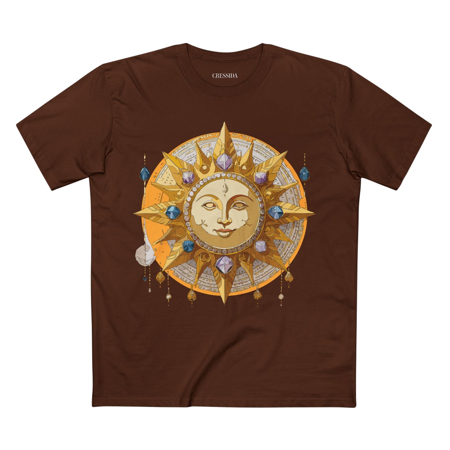 Sun Shirt, Shirt with Sun, Tee Shirt with Gold Sun
