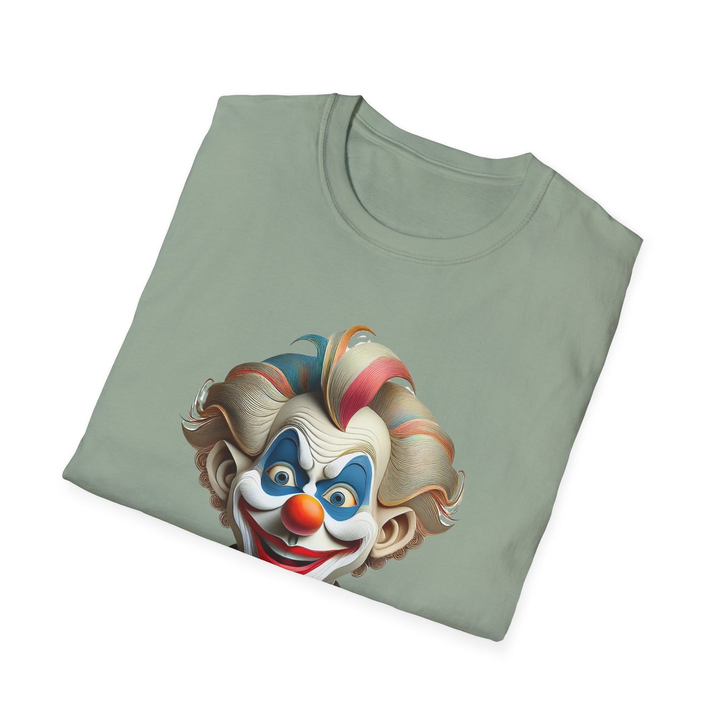 Clown Shirt, T Shirt with Clown, Funny Man Shirt, Tee Shirt with Funny Man, Circus Shirt, Shirt with Circus, Scary Man Shirt, Shirt with Scary Man