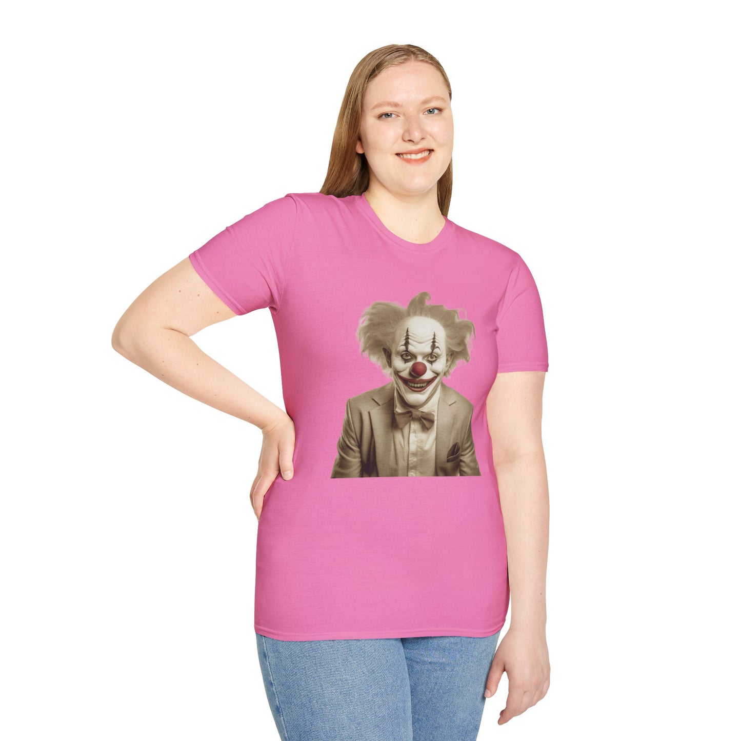 Clown Shirt, T Shirt with Clown, Funny Man Shirt, Tee Shirt with Funny Man, Circus Shirt, Shirt with Circus, Scary Man Shirt, Shirt with Scary Man