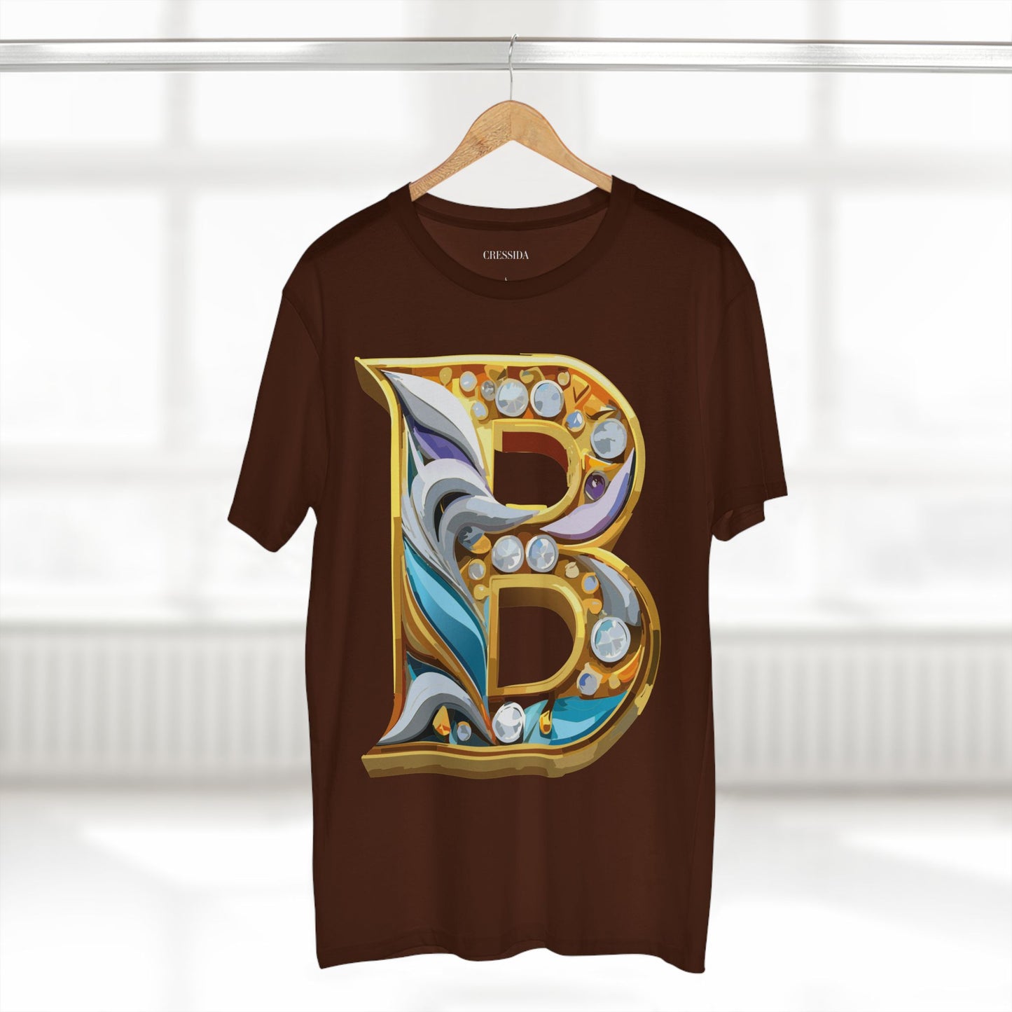 Letter Shirt, Shirt with Letters, Tee Shirt with Gold Letters